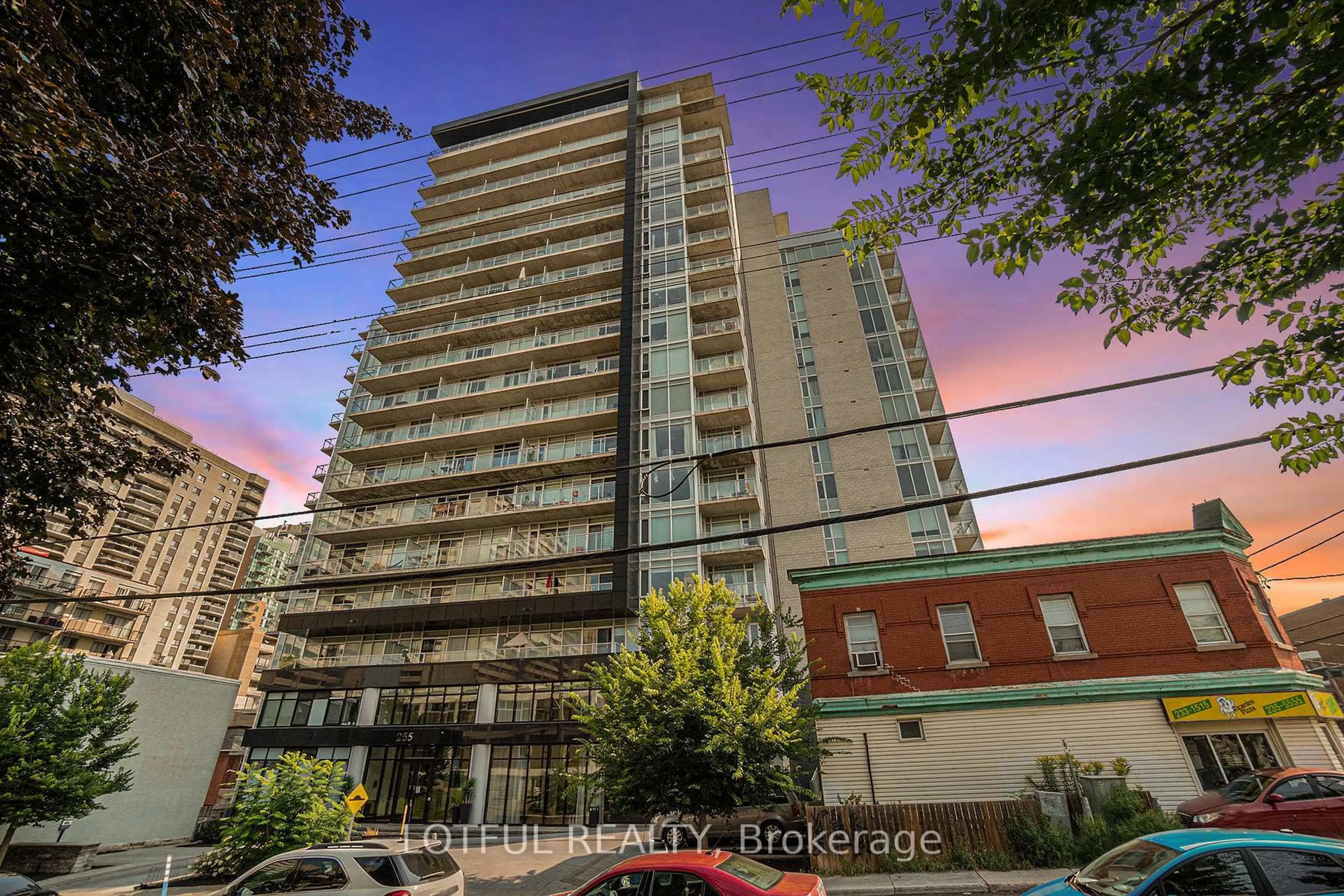 A pic from outside/outdoor area/front of a property/back of a property/a pic from drone, city buildings view from balcony for 255 BAY St #1604, Ottawa Ontario K1R 0C5