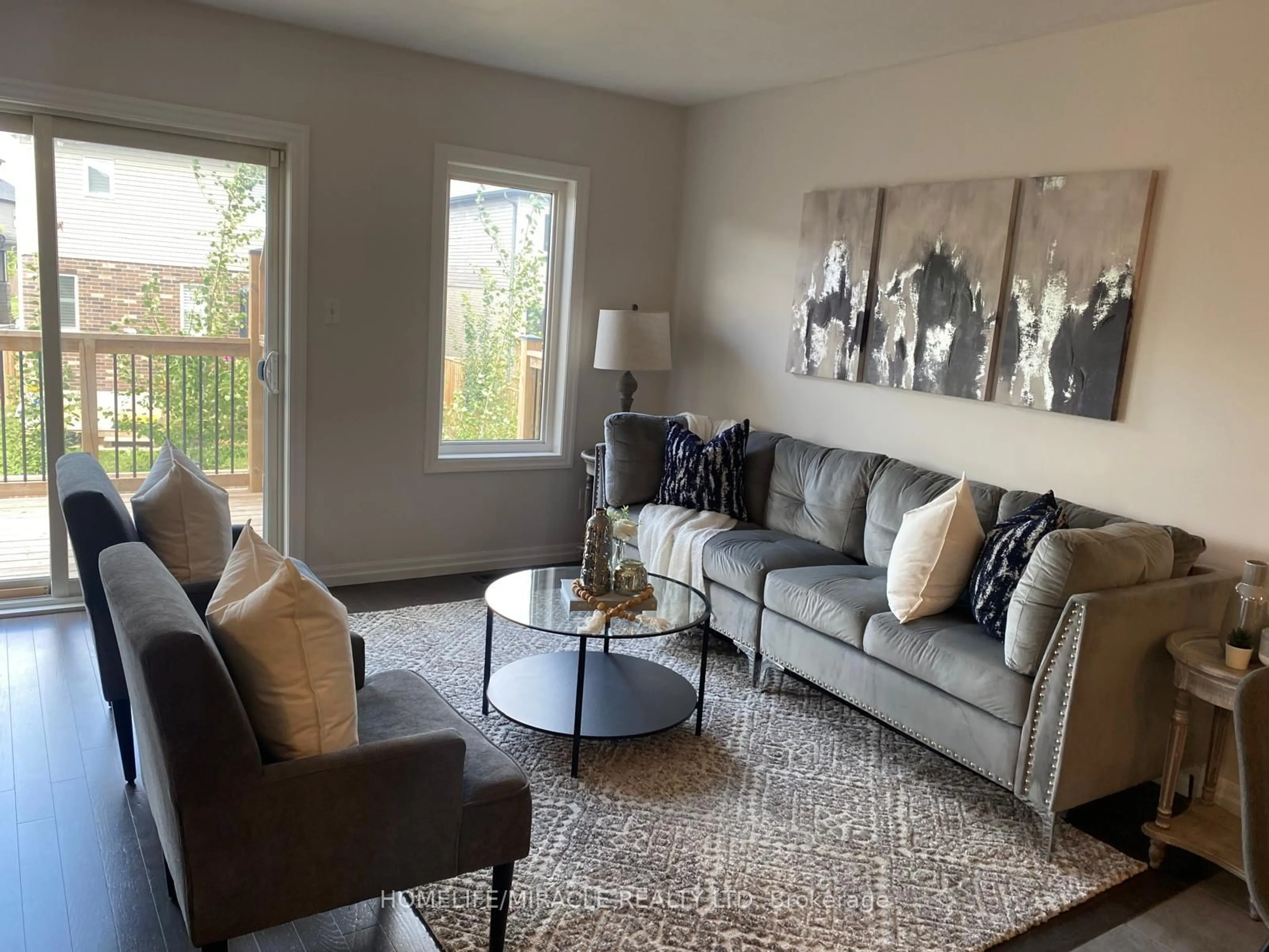 Living room with furniture, unknown for 135 Hardcastle Dr #46, Cambridge Ontario N1S 0B6