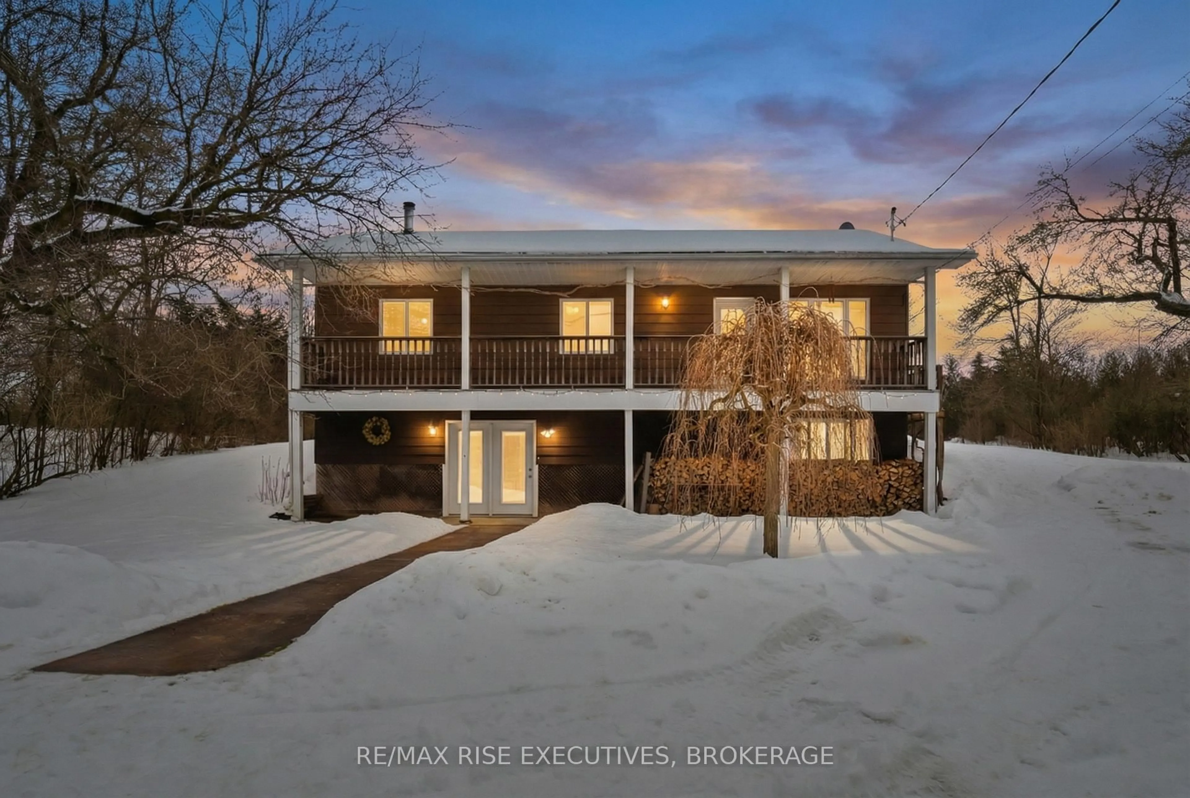 A pic from outside/outdoor area/front of a property/back of a property/a pic from drone, unknown for 4008 County Road 1, Yarker Ontario K0K 3N0