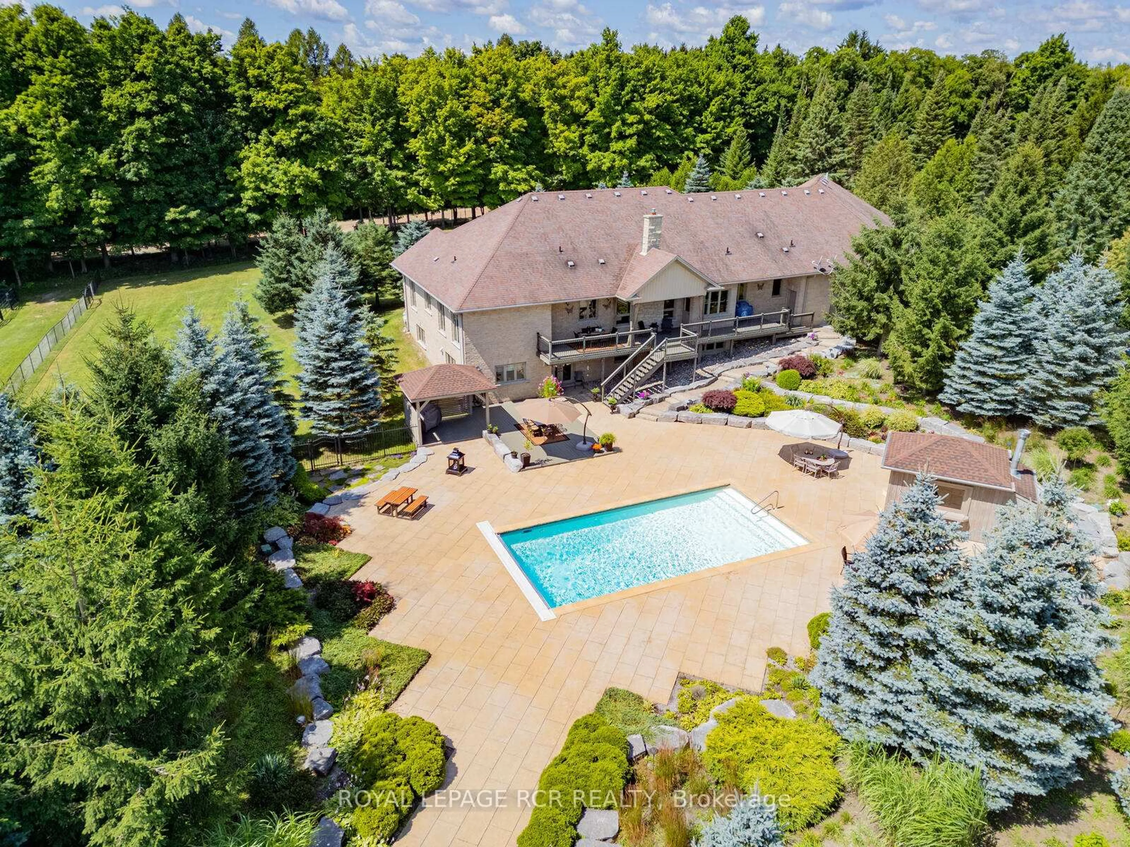 A pic from outside/outdoor area/front of a property/back of a property/a pic from drone, water/lake/river/ocean view for 4987 Fourth Line, Erin Ontario L7J 2L8