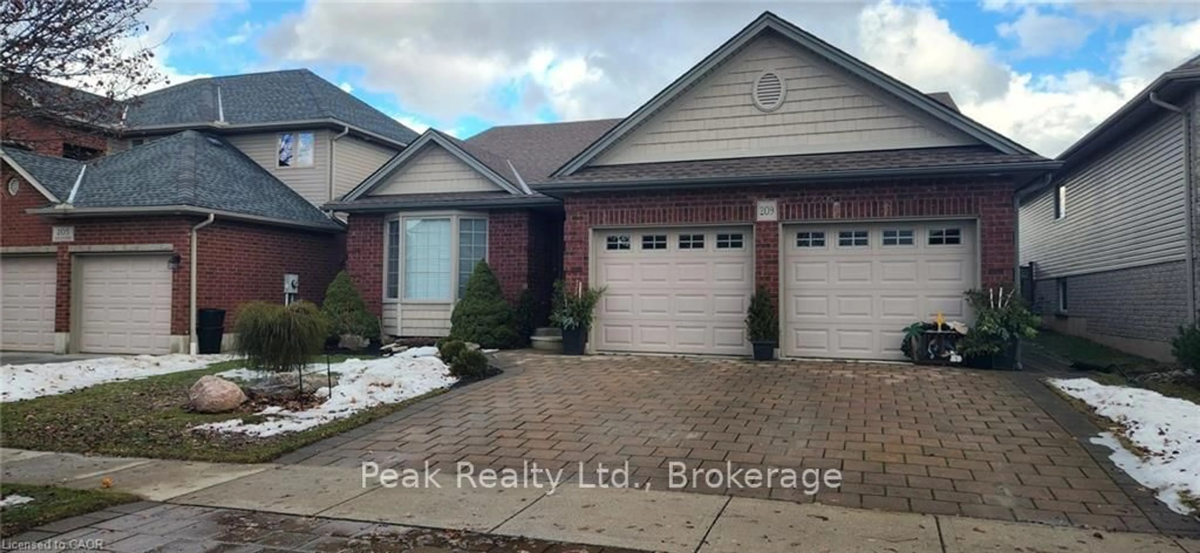 Home with brick exterior material, street for 209 Kingfisher Ave, Woodstock Ontario N4T 0B3