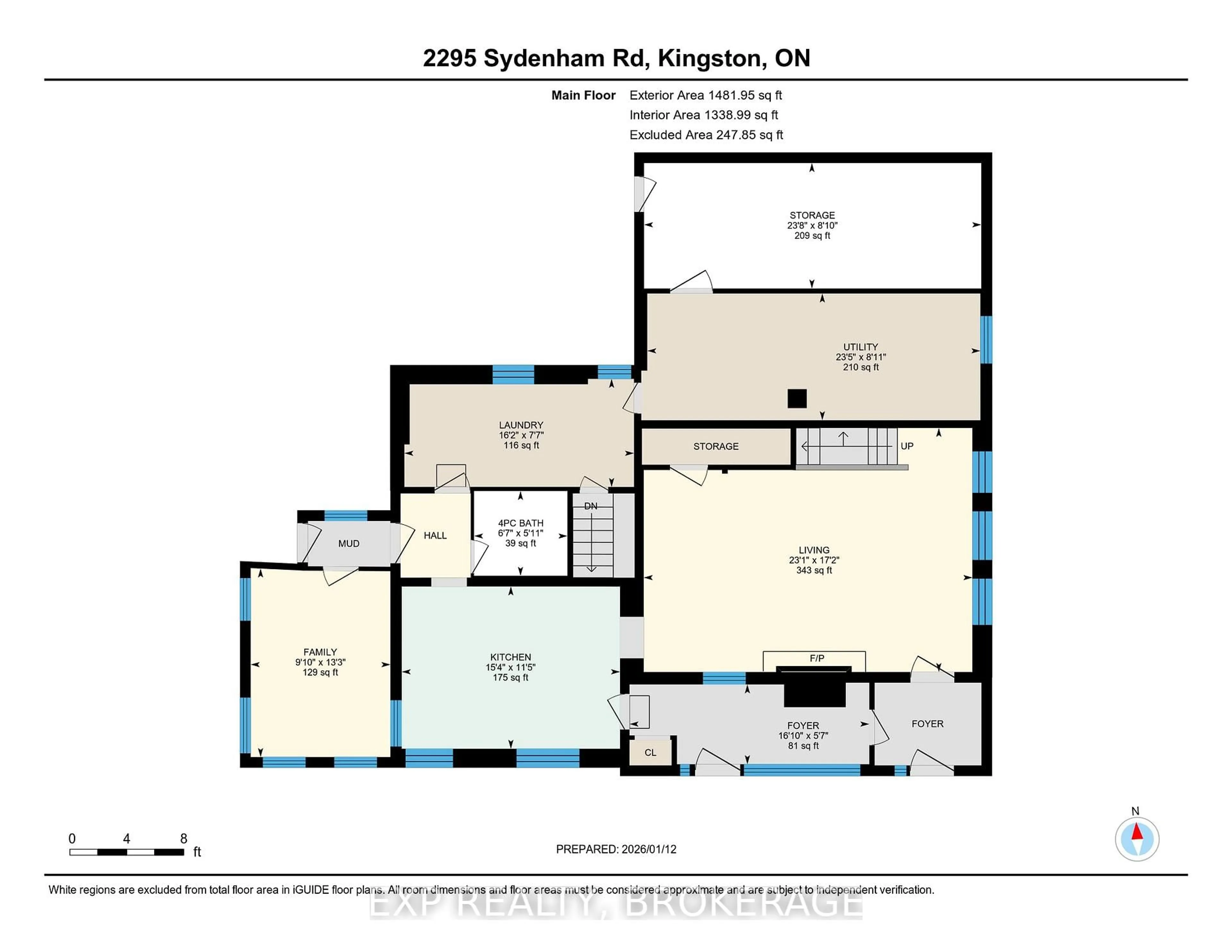 Floor plan for 2295 SYDENHAM Rd, Mcdonalds Corners Ontario K0H 1M0