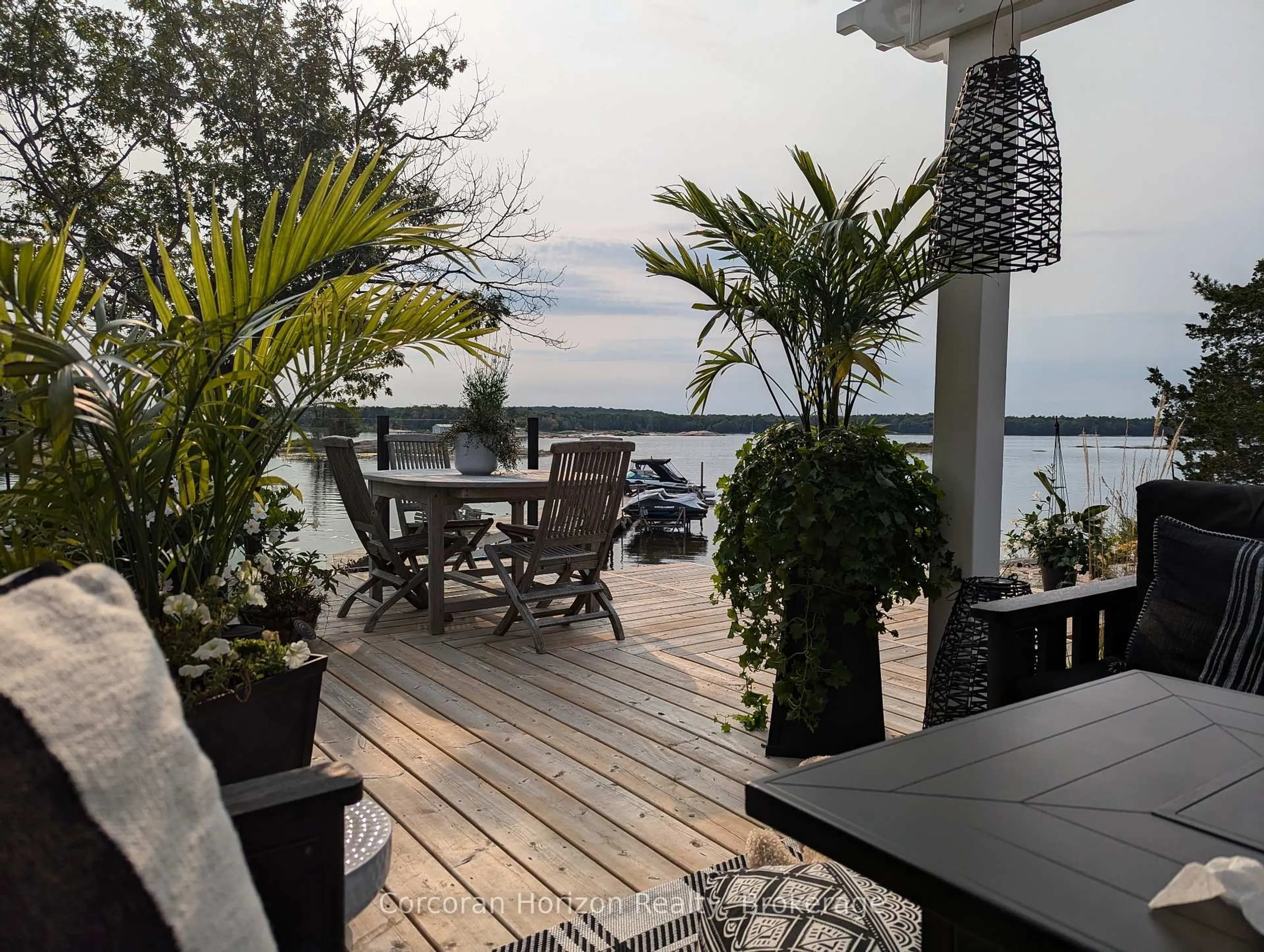 Patio, water/lake/river/ocean view for 4476 Island 1040/Little Beausoleil Island, Georgian Bay Ontario P0E 1E0