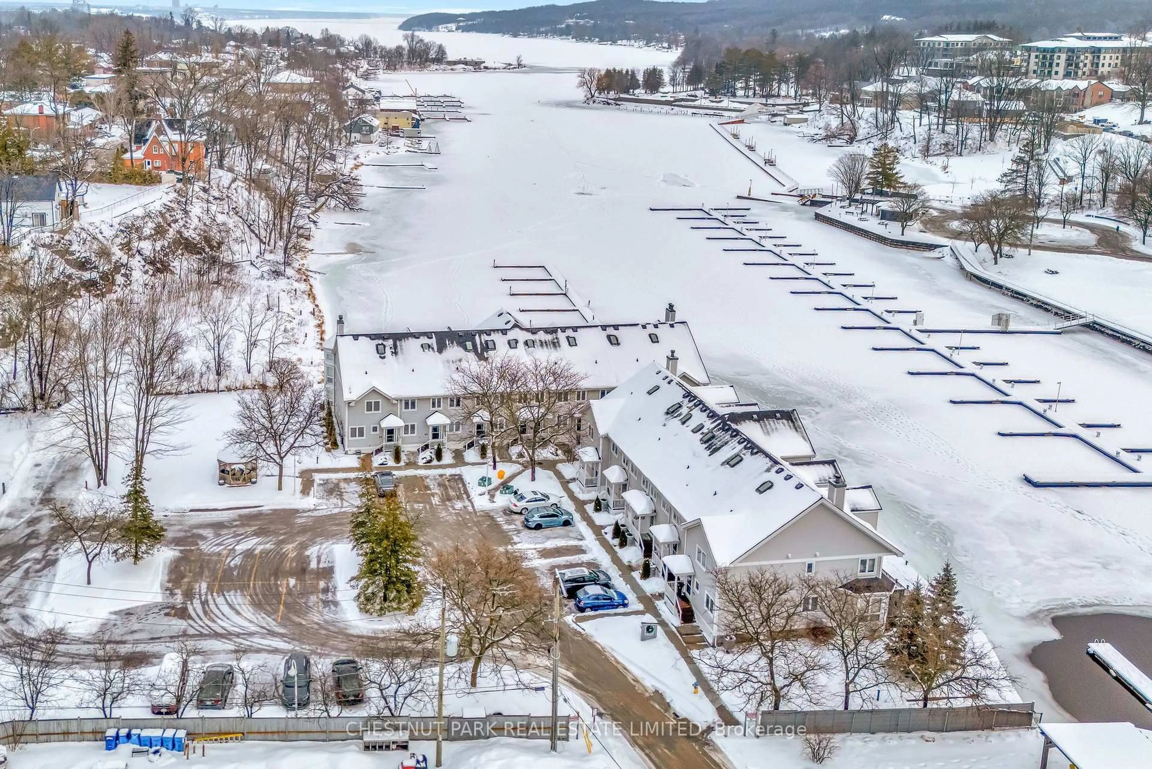 A pic from outside/outdoor area/front of a property/back of a property/a pic from drone, water/lake/river/ocean view for 1 Mortimer St #11, Prince Edward County Ontario K0K 2T0