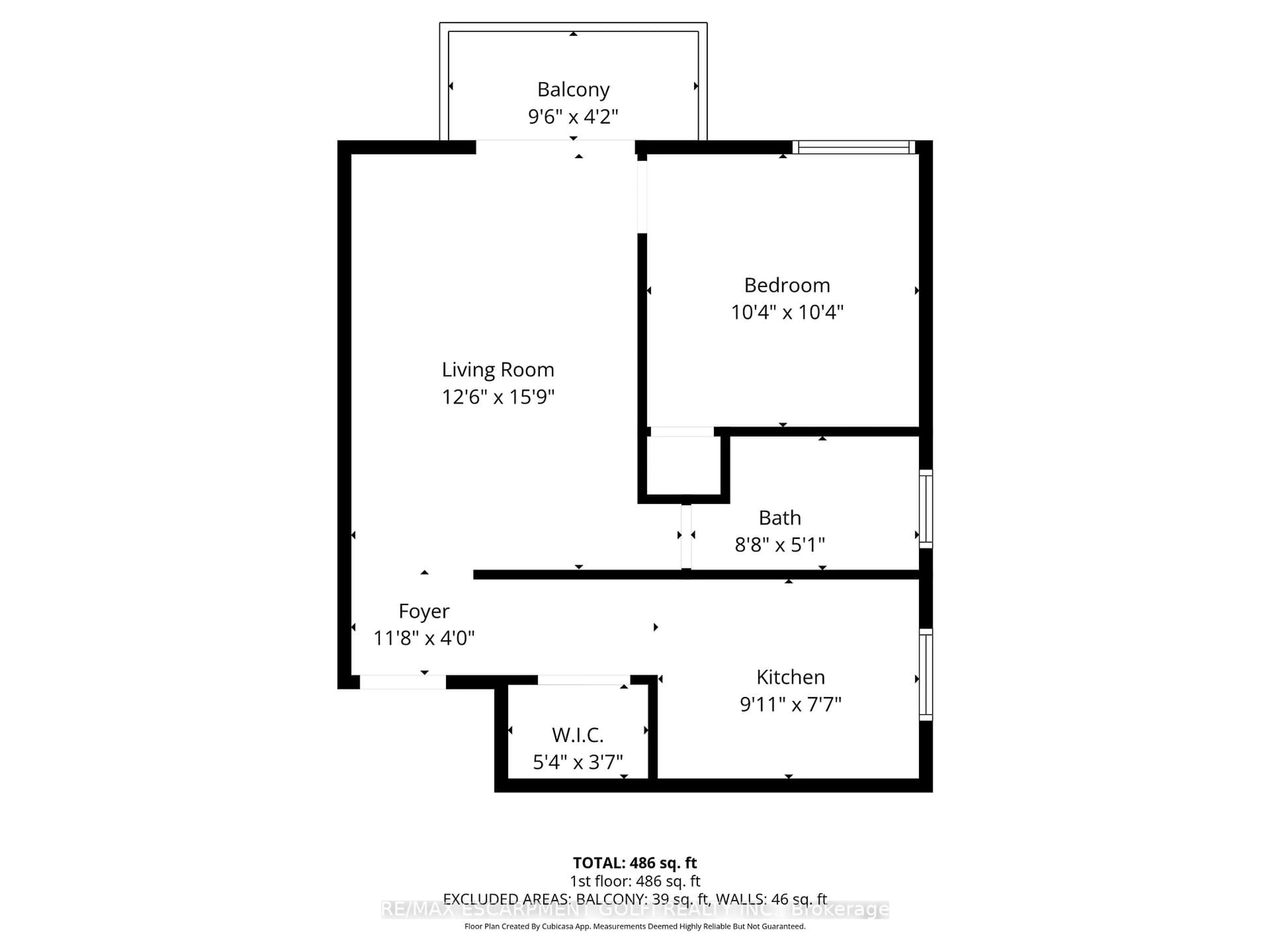 Floor plan for 40 Robinson St #308, Hamilton Ontario L8P 1Y9