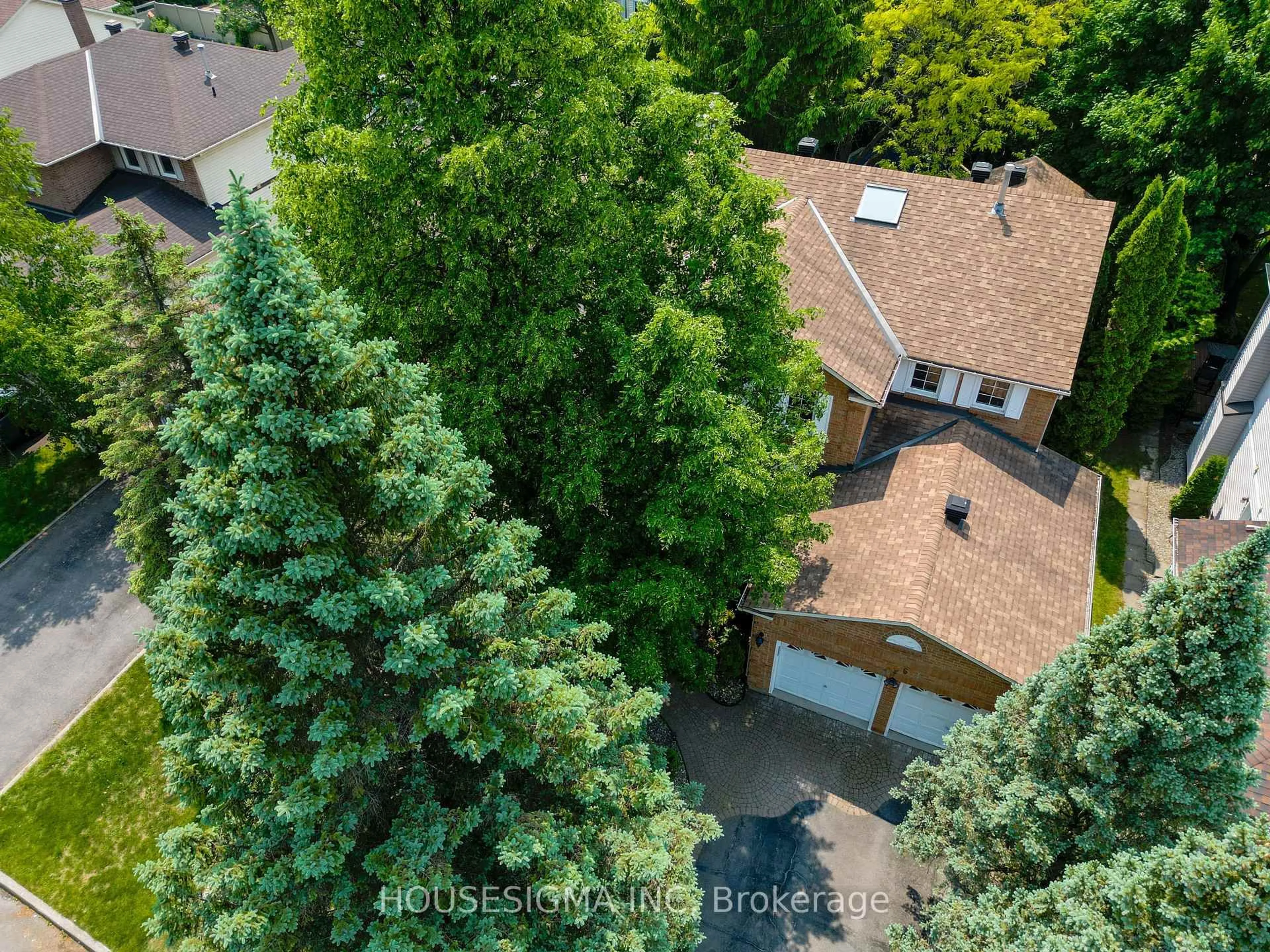 A pic from outside/outdoor area/front of a property/back of a property/a pic from drone, forest/trees view for 566 566 Falwyn Cres Cres, Orleans Ontario K4A 2A4