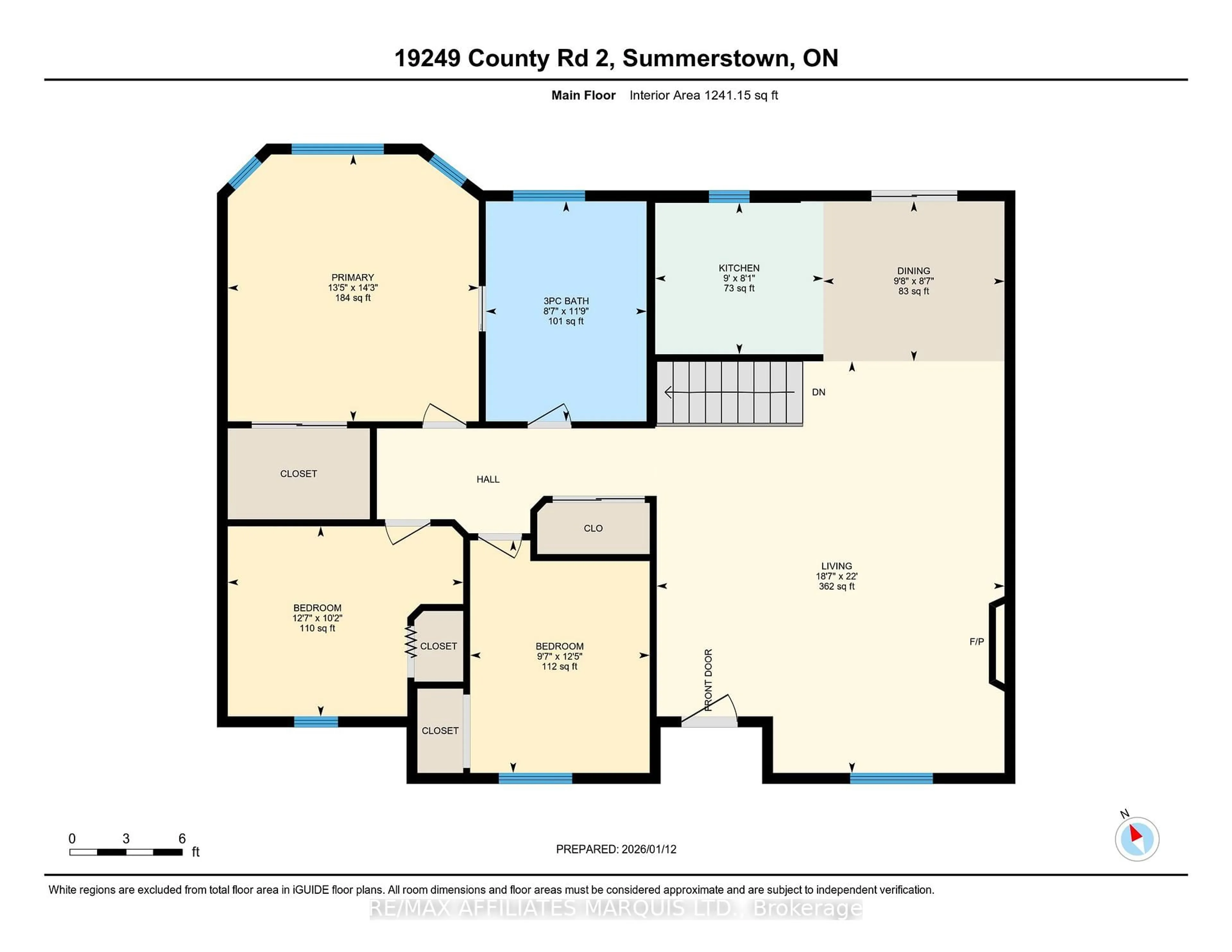 Floor plan for 19249 County Road 2 Rd, South Glengarry Ontario K0C 2E0