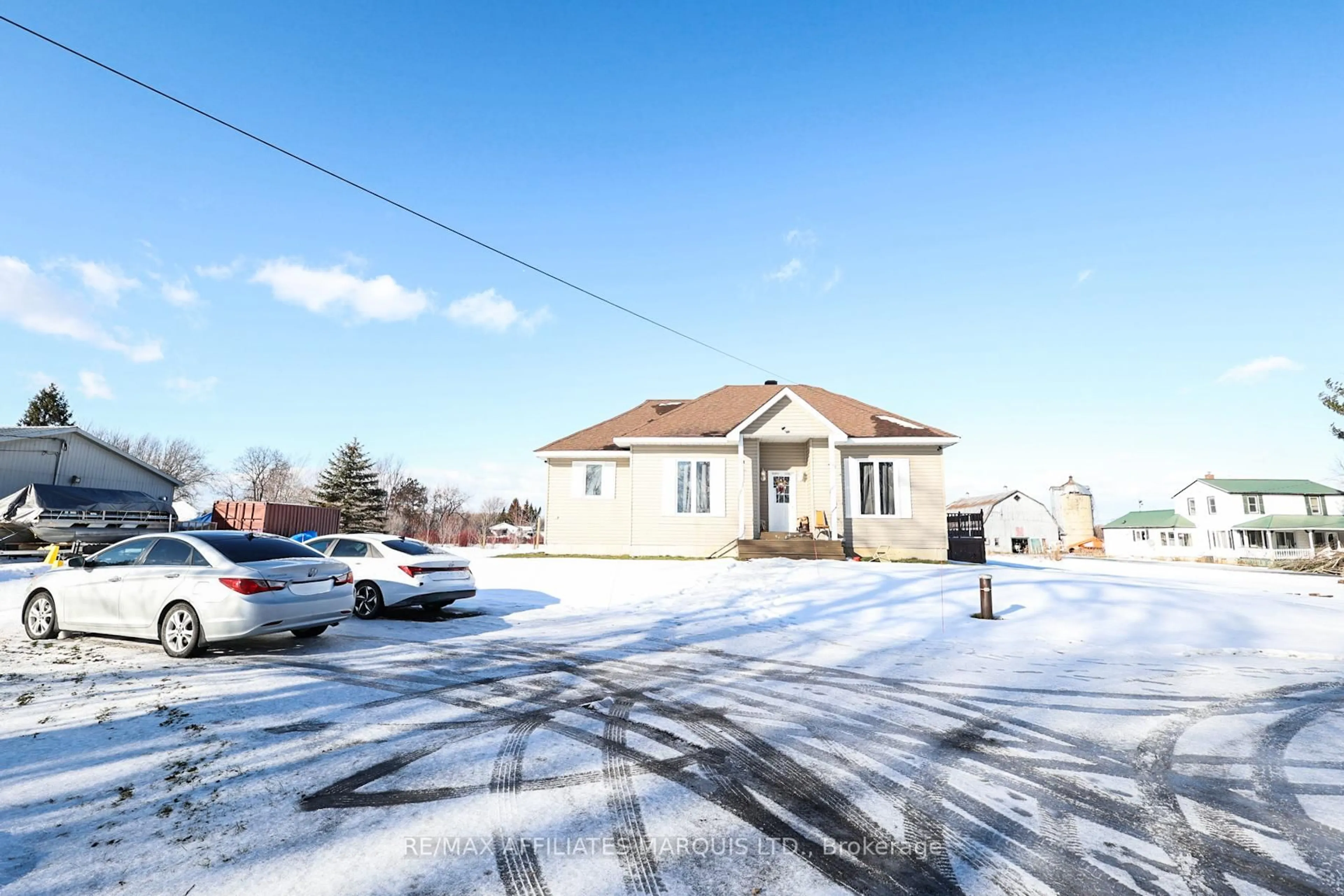 A pic from outside/outdoor area/front of a property/back of a property/a pic from drone, street for 19249 County Road 2 Rd, South Glengarry Ontario K0C 2E0
