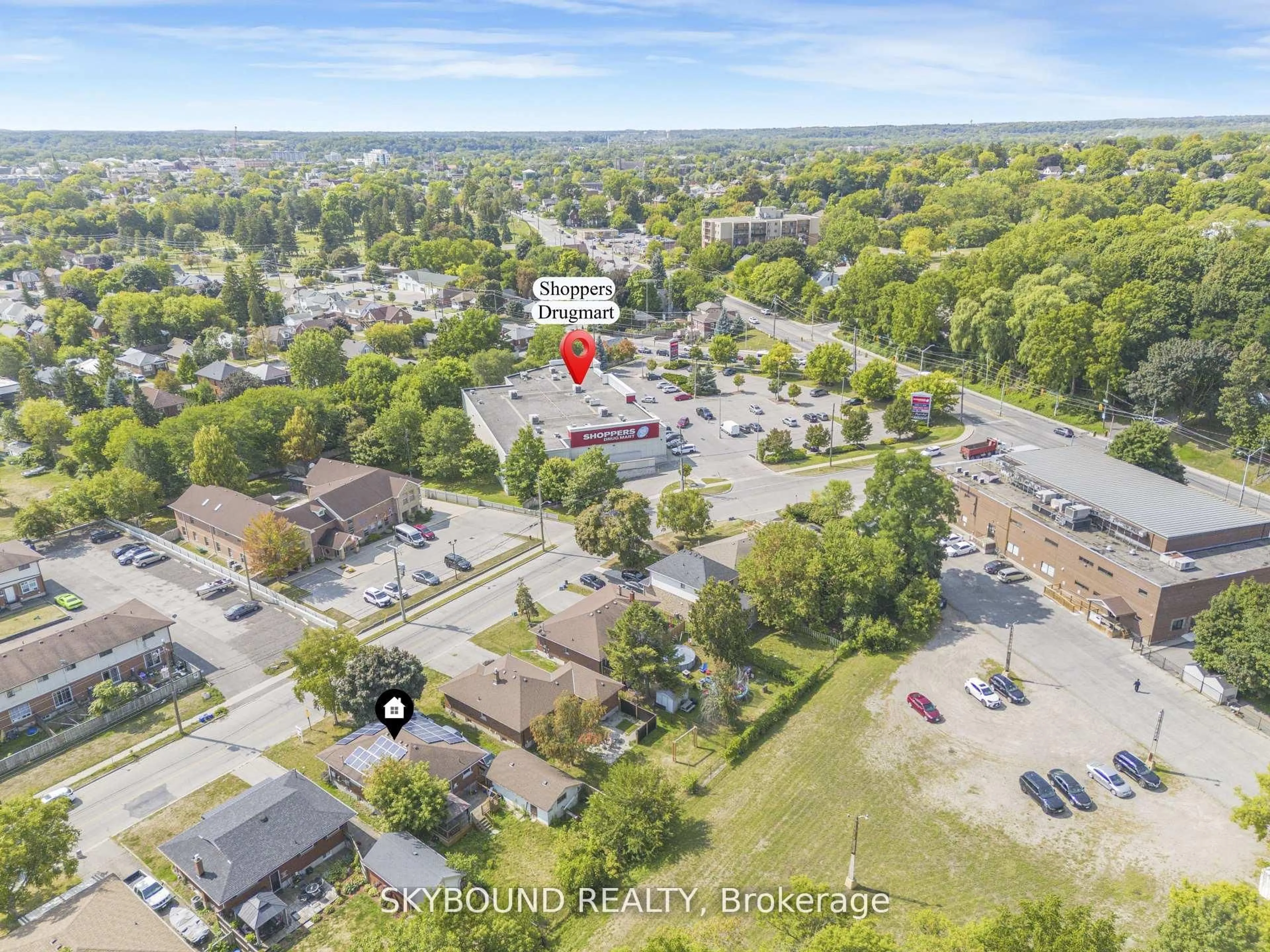 A pic from outside/outdoor area/front of a property/back of a property/a pic from drone, mountain view for 17 Henry St, Brantford Ontario N3R 1Z9