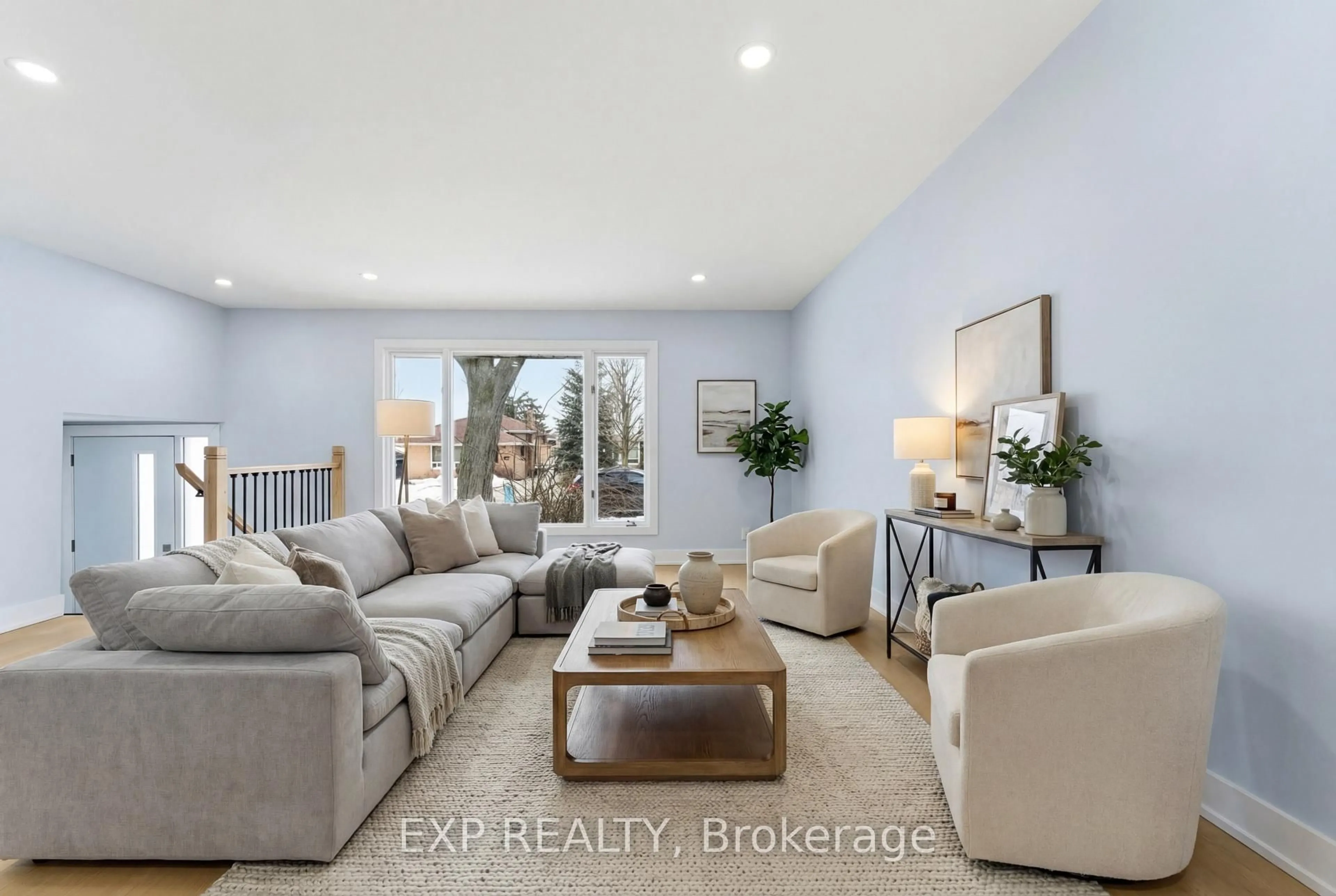 Living room with furniture, ceramic/tile floor for 19 Alfred Dr, Belleville Ontario K8N 4M6