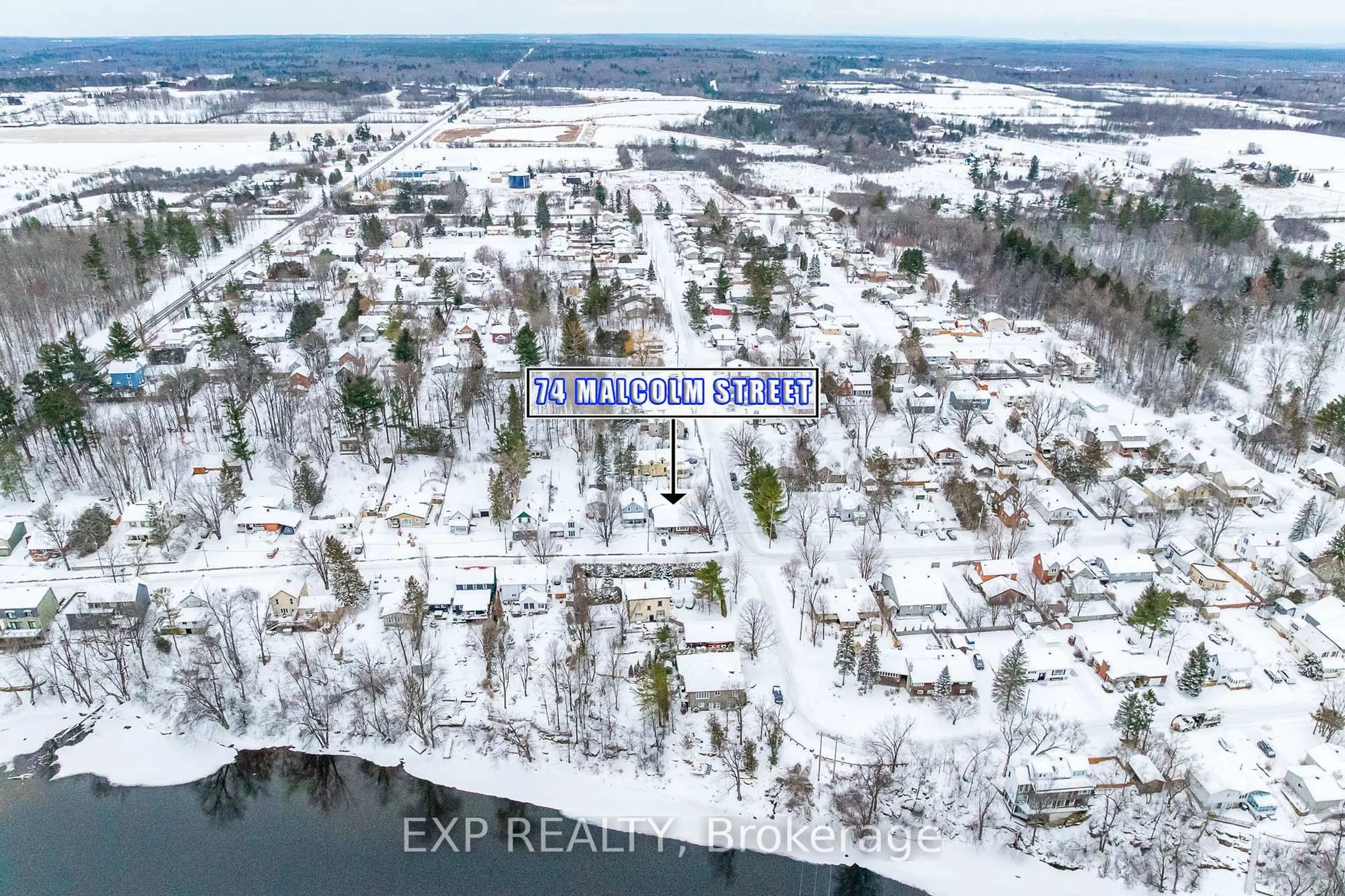 A pic from outside/outdoor area/front of a property/back of a property/a pic from drone, water/lake/river/ocean view for 74 Malcolm St, Almonte Ontario K0A 1A0