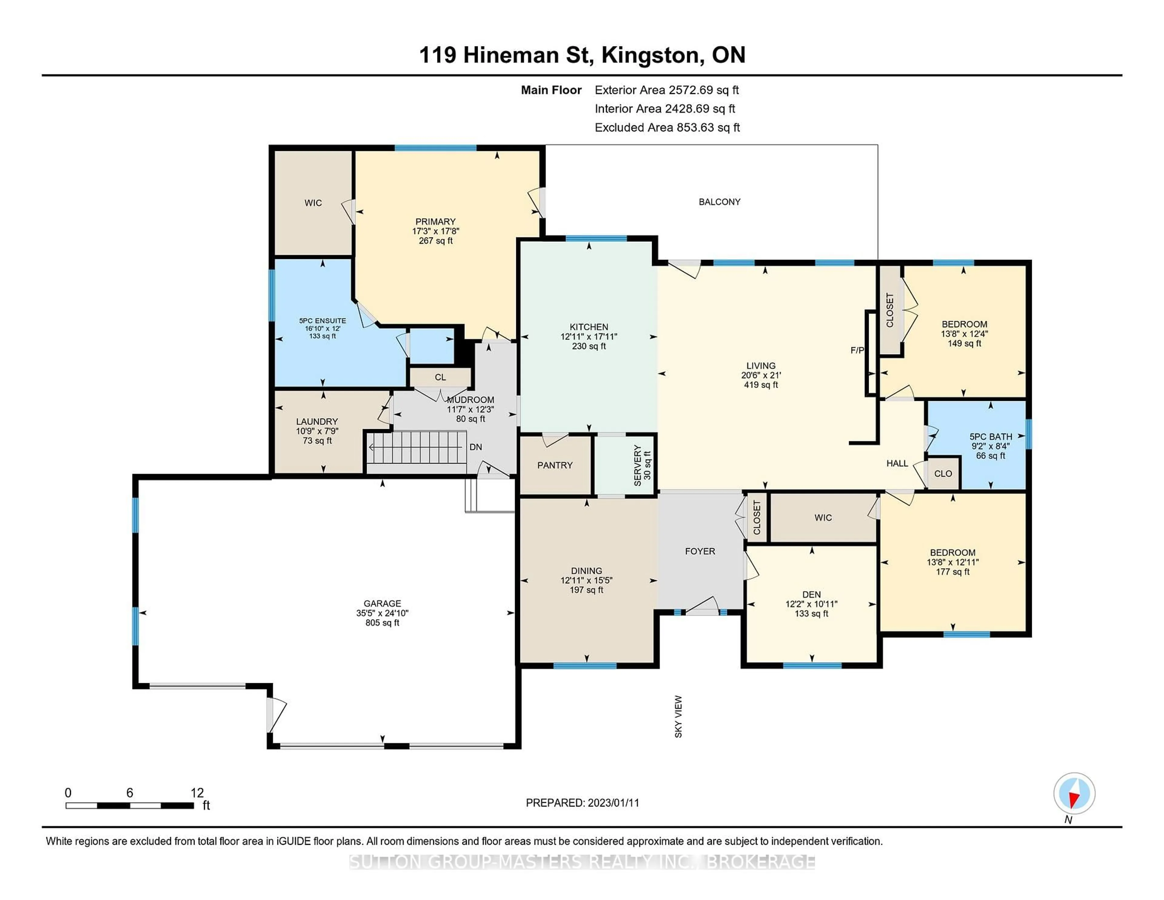 Floor plan for 119 HINEMAN St, Kingston Ontario K7L 0G2