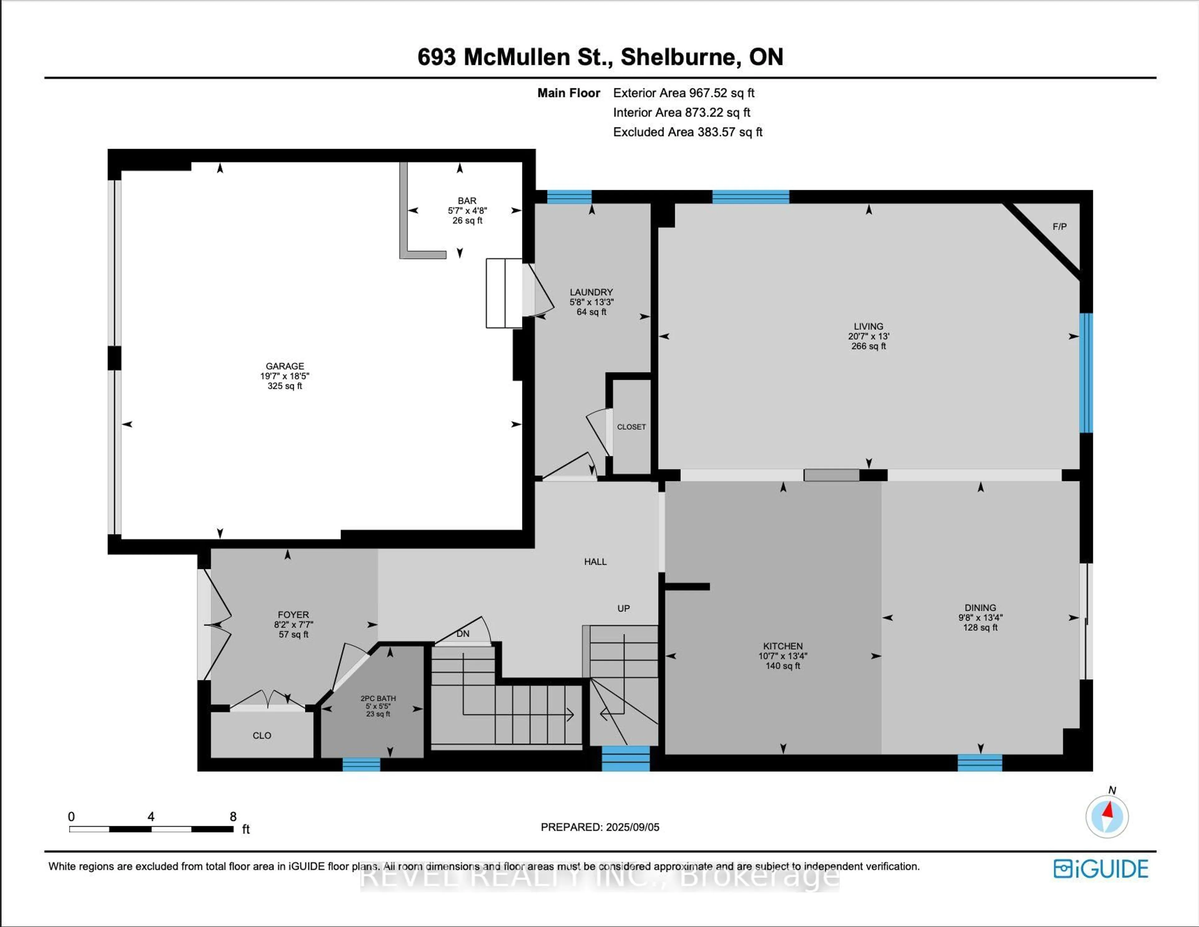 Floor plan for 693 Mcmullen St, Shelburne Ontario L9V 3X4