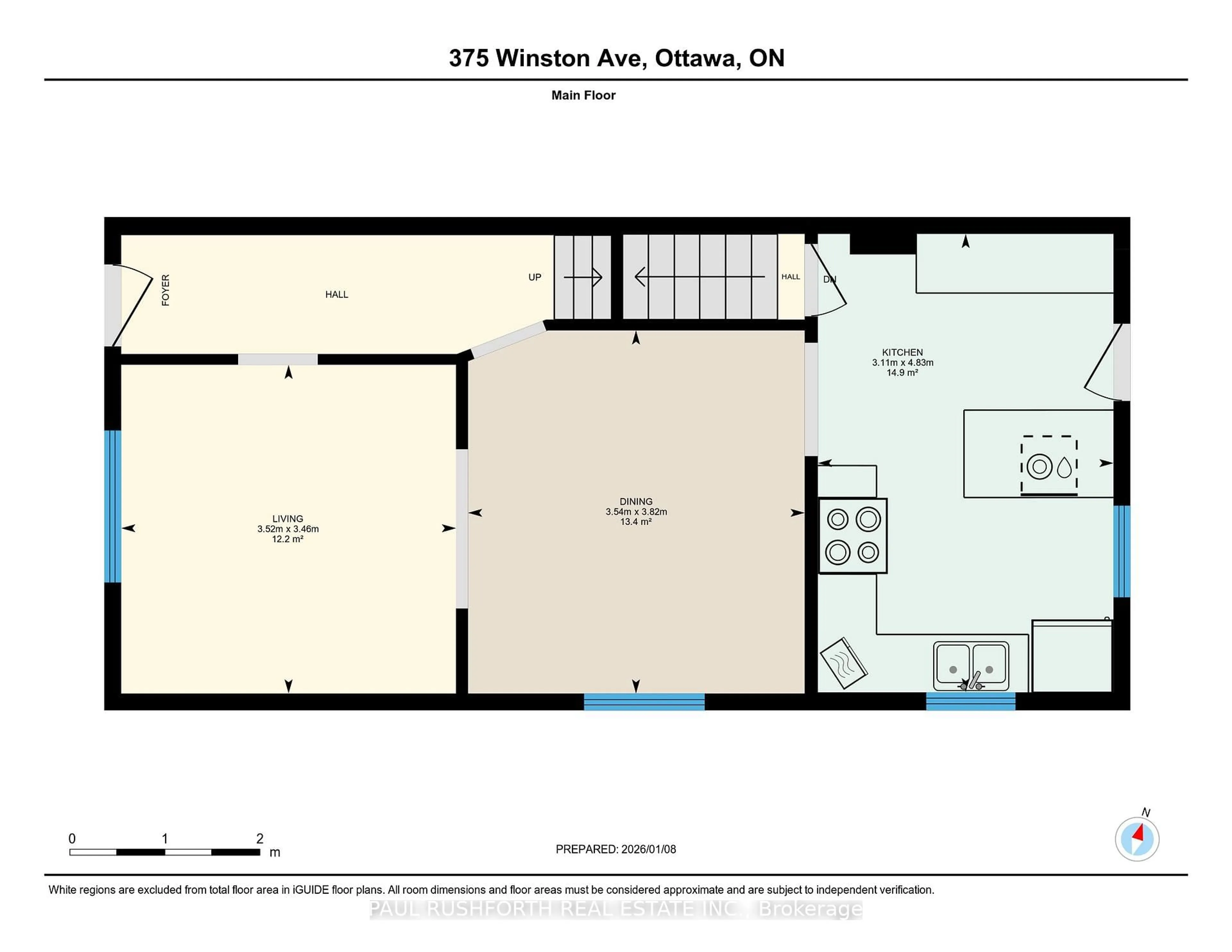Floor plan for 375 Winston Ave, Ottawa Ontario K2A 1Y7