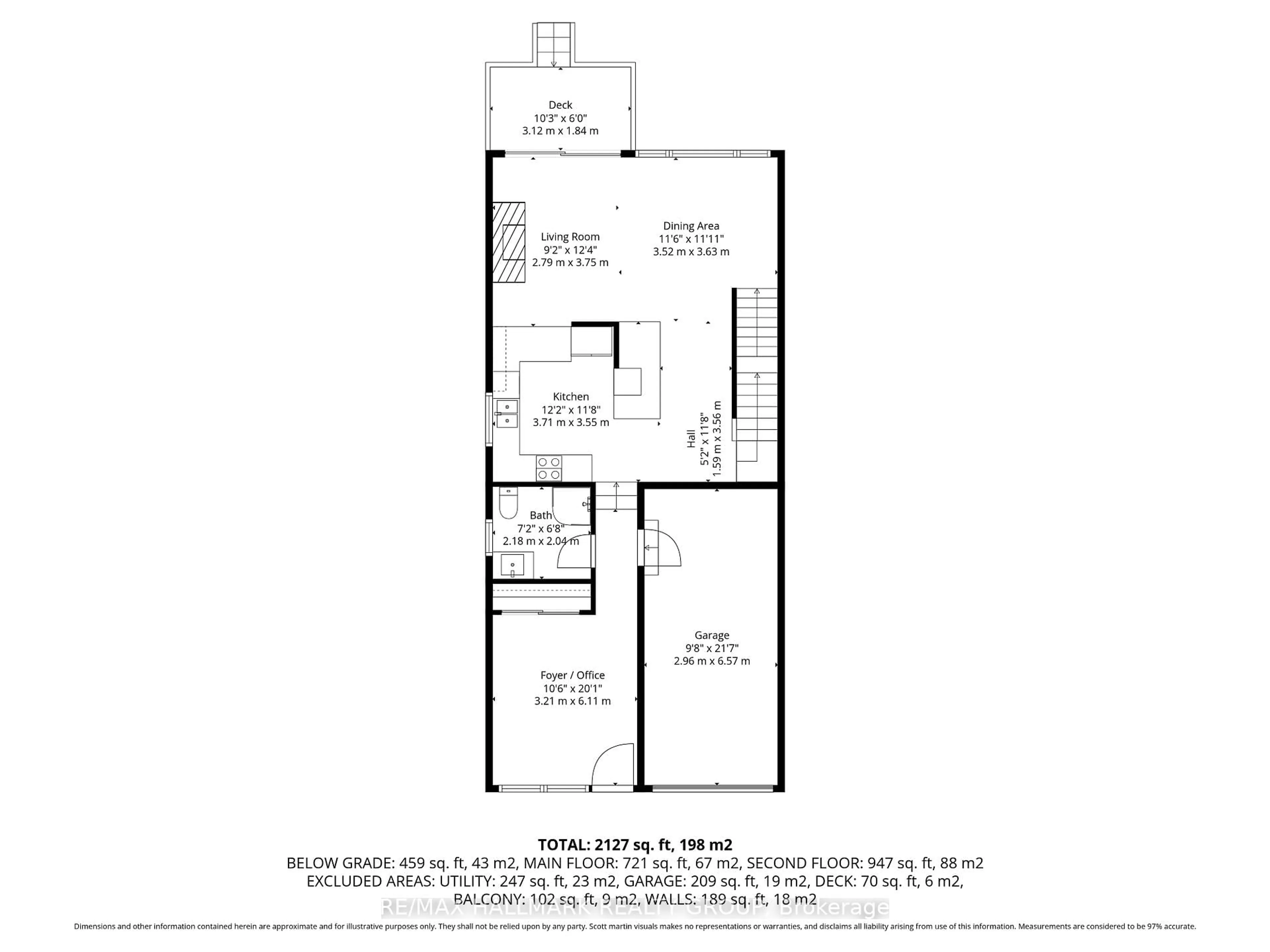 Floor plan for 217 Belford Cres, Ottawa Ontario K1Z 7A9