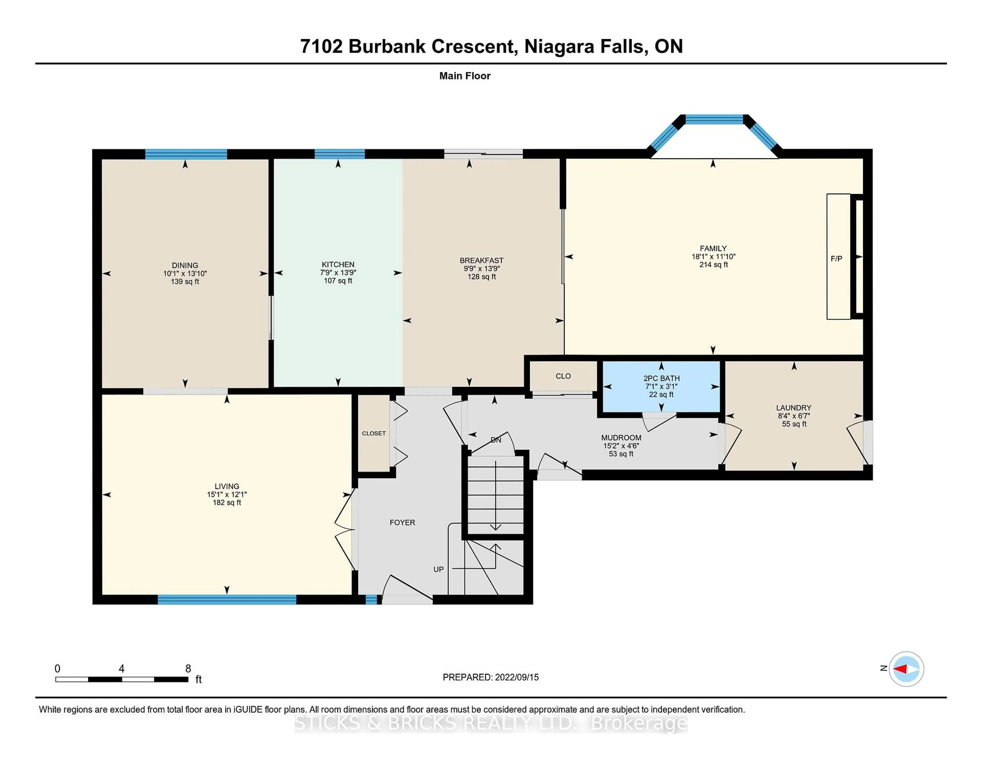 Floor plan for 7102 Burbank Cres, Niagara Falls Ontario L2J 4E7