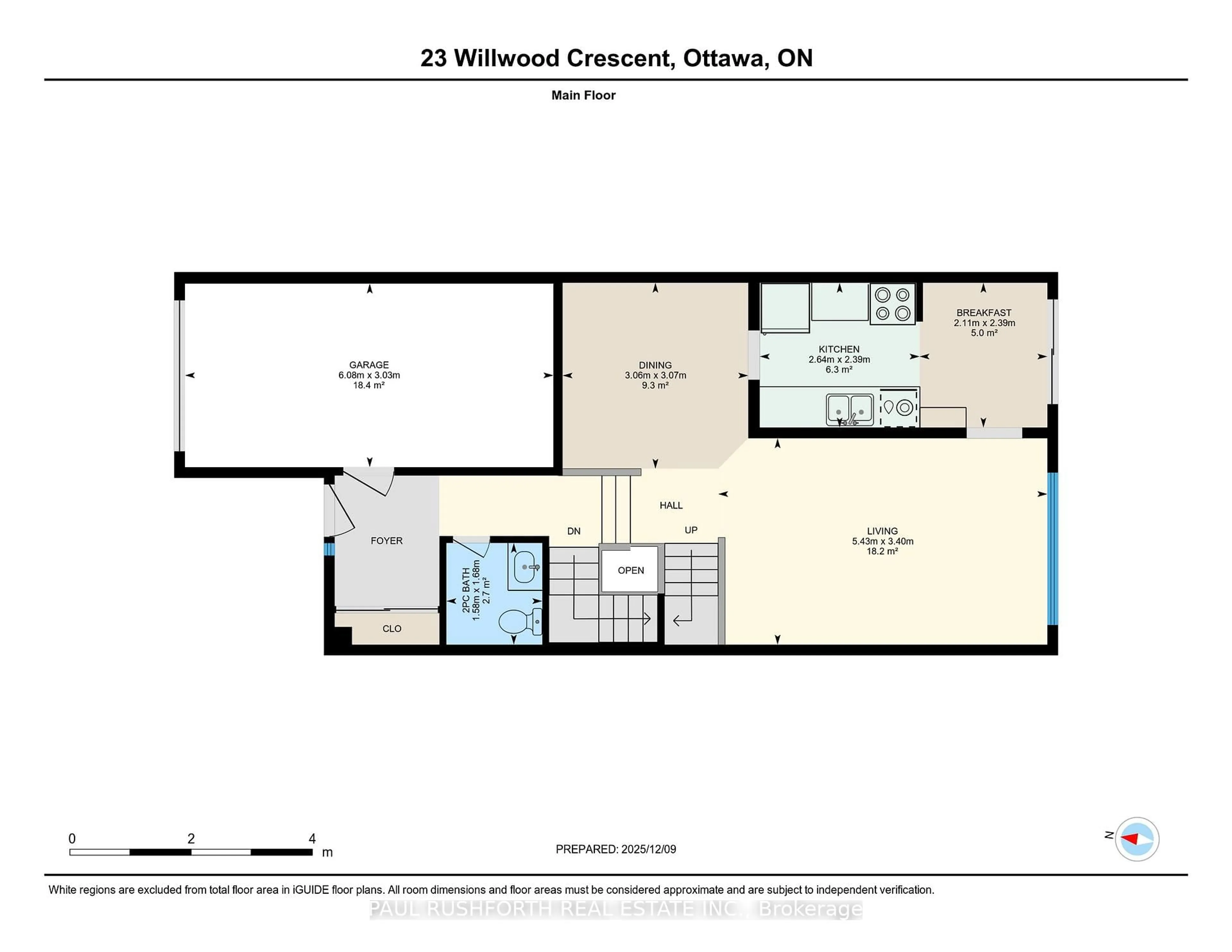 Floor plan for 23 Willwood Cres, Ottawa Ontario K2J 4B2