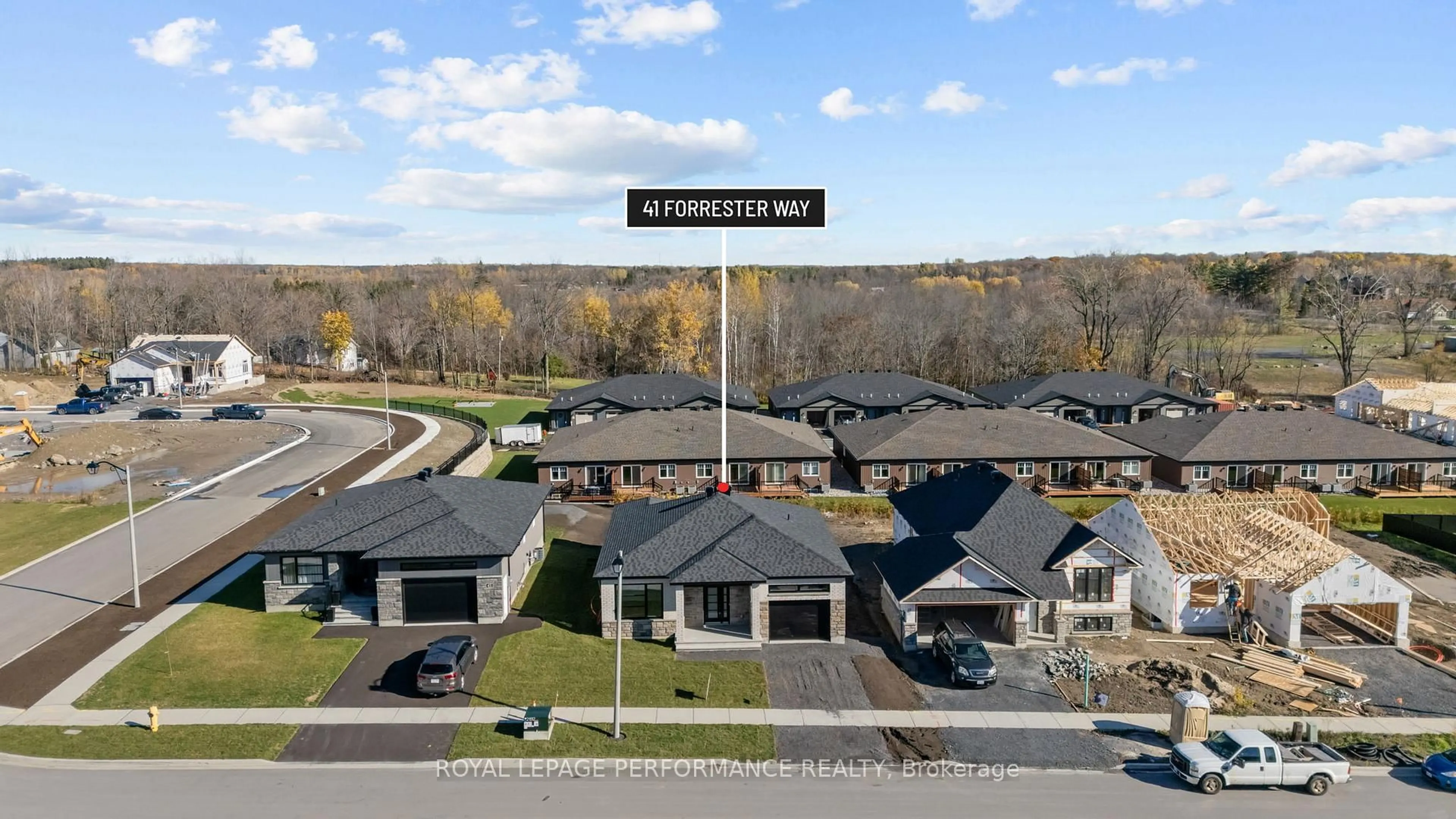 A pic from outside/outdoor area/front of a property/back of a property/a pic from drone, street for 41 Forrester Way, South Stormont Ontario K0C 1P0