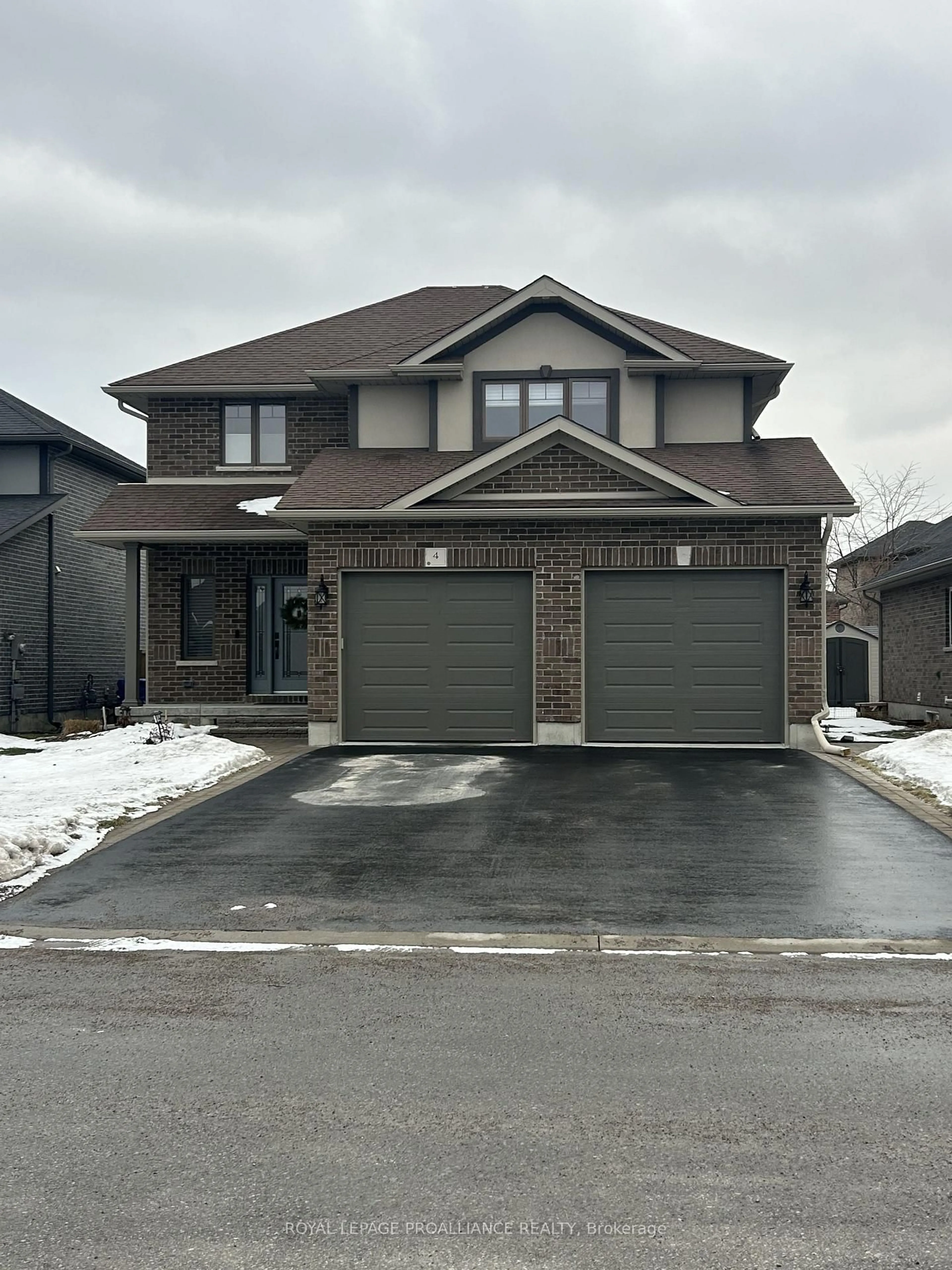 Home with brick exterior material, street for 4 Trinity Crt, Belleville Ontario K8N 0E7