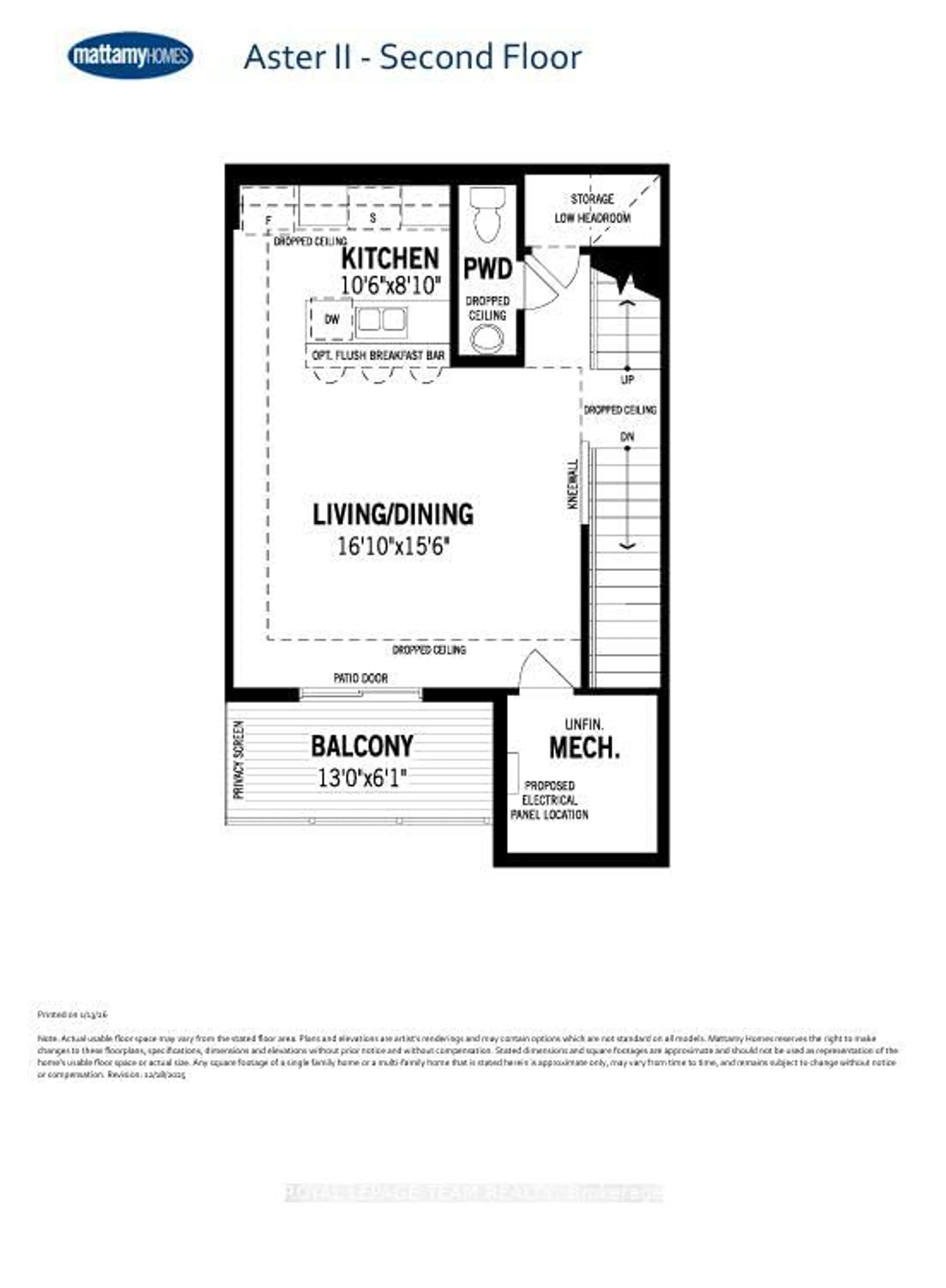 Floor plan for Lot 1502 (Half Moon Bay), Ottawa Ontario K2J 7K6