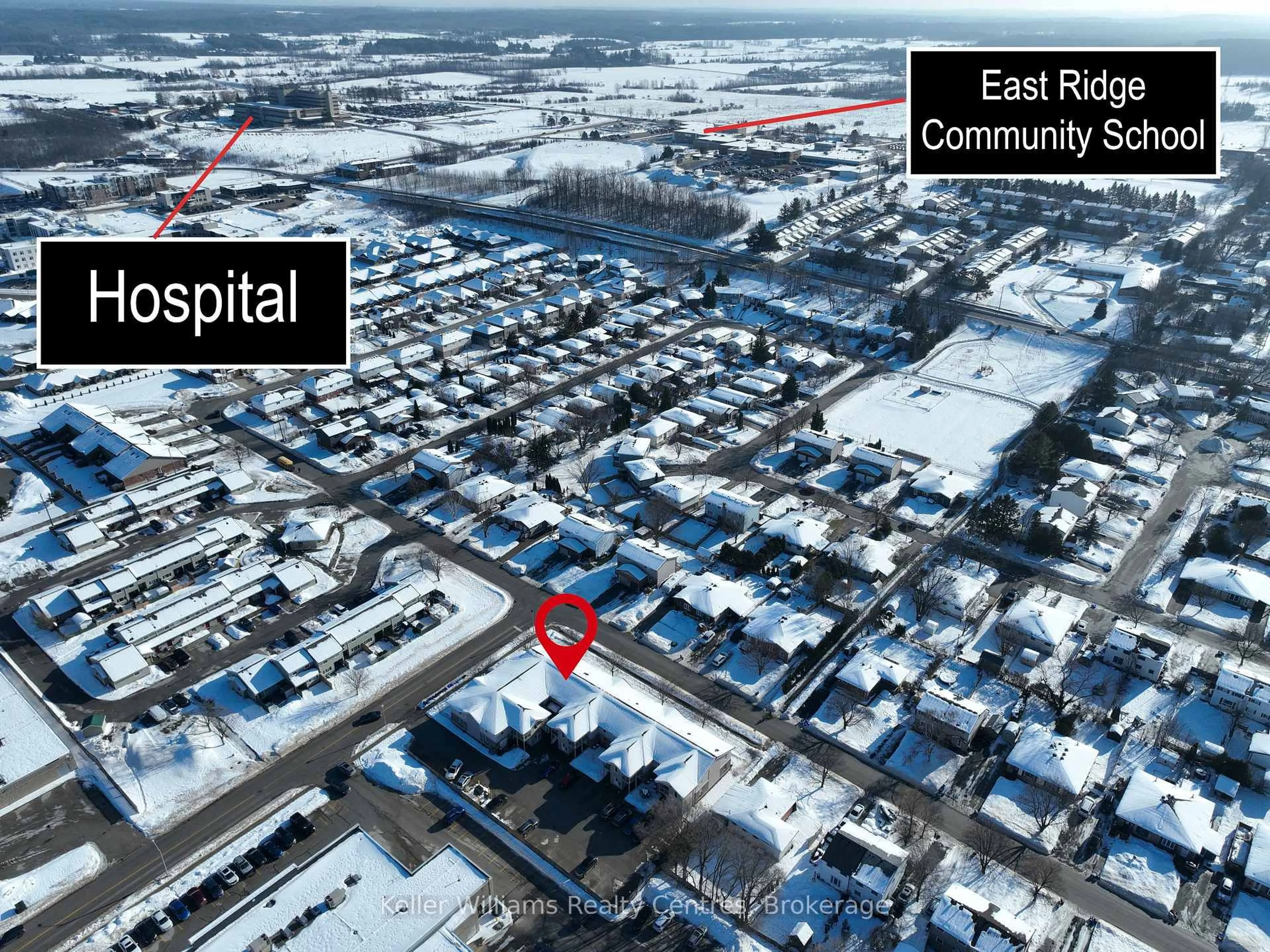 A pic from outside/outdoor area/front of a property/back of a property/a pic from drone, street for 1550 12 Ave #106, Owen Sound Ontario N4K 6Z3