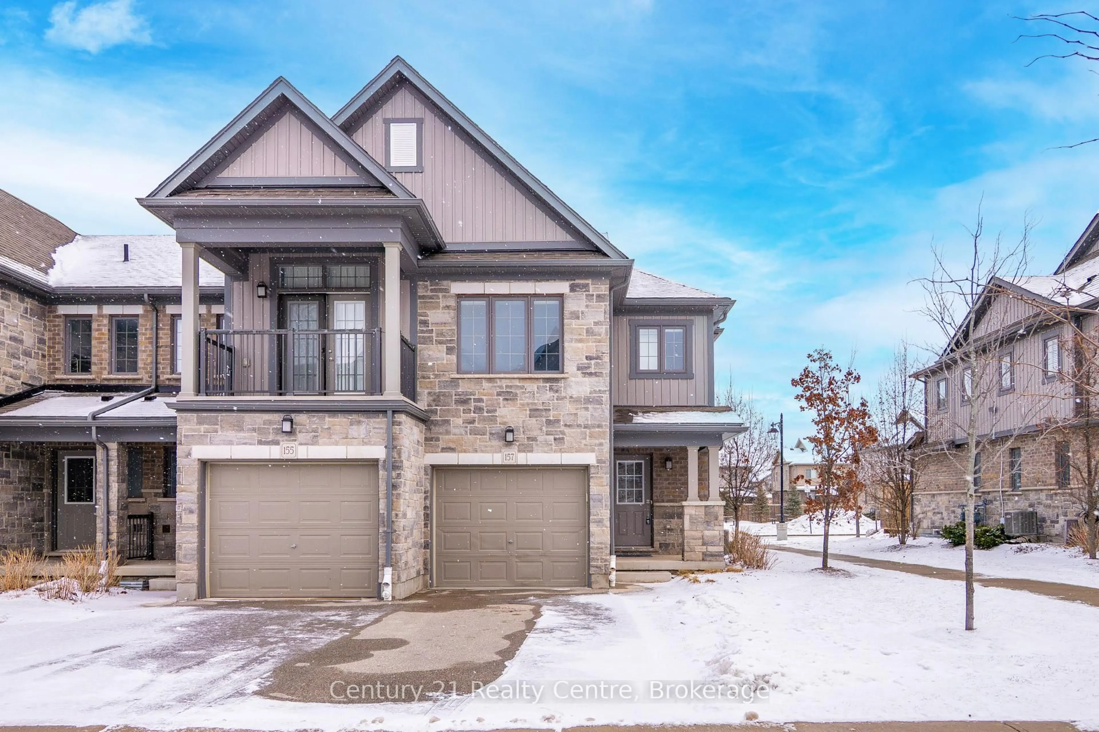 Home with brick exterior material, street for 157 South Creek Dr, Kitchener Ontario N2P 2N3