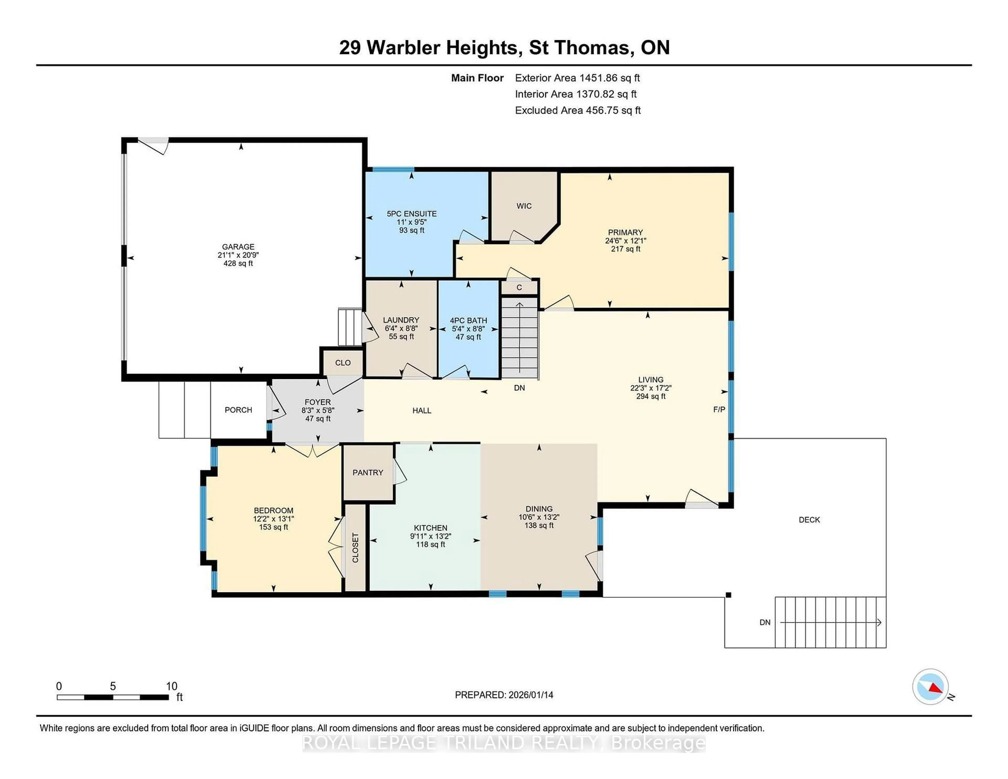 Floor plan for 29 WARBLER Hts, St. Thomas Ontario N5R 6J5