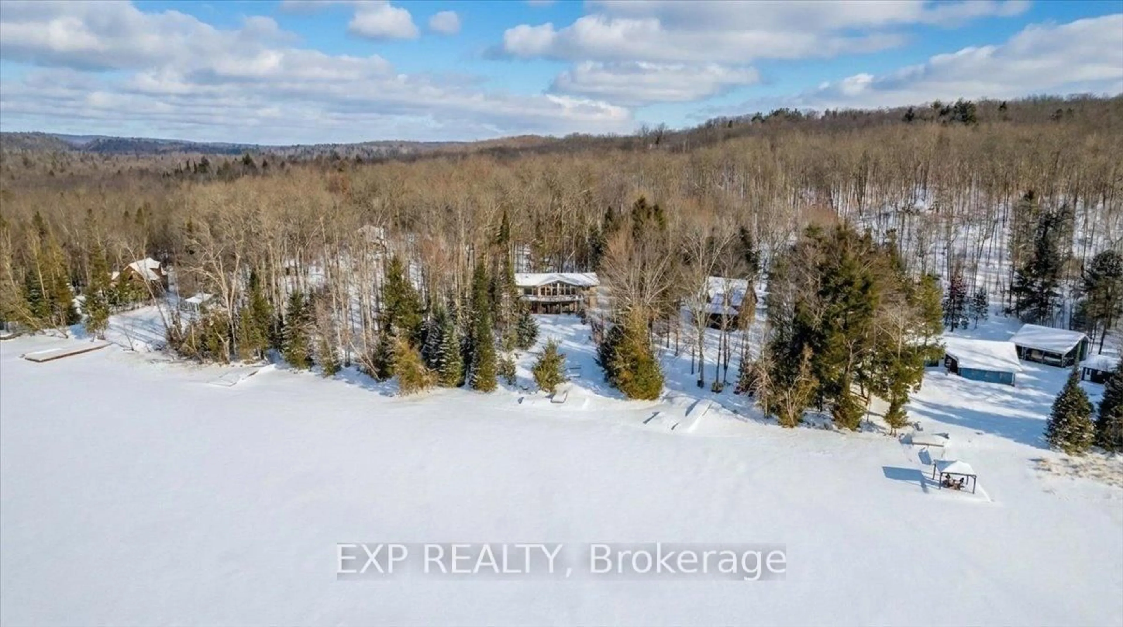 A pic from outside/outdoor area/front of a property/back of a property/a pic from drone, unknown for 195 Maple Ridge Lane, Coe Hill Ontario K0L 1P0