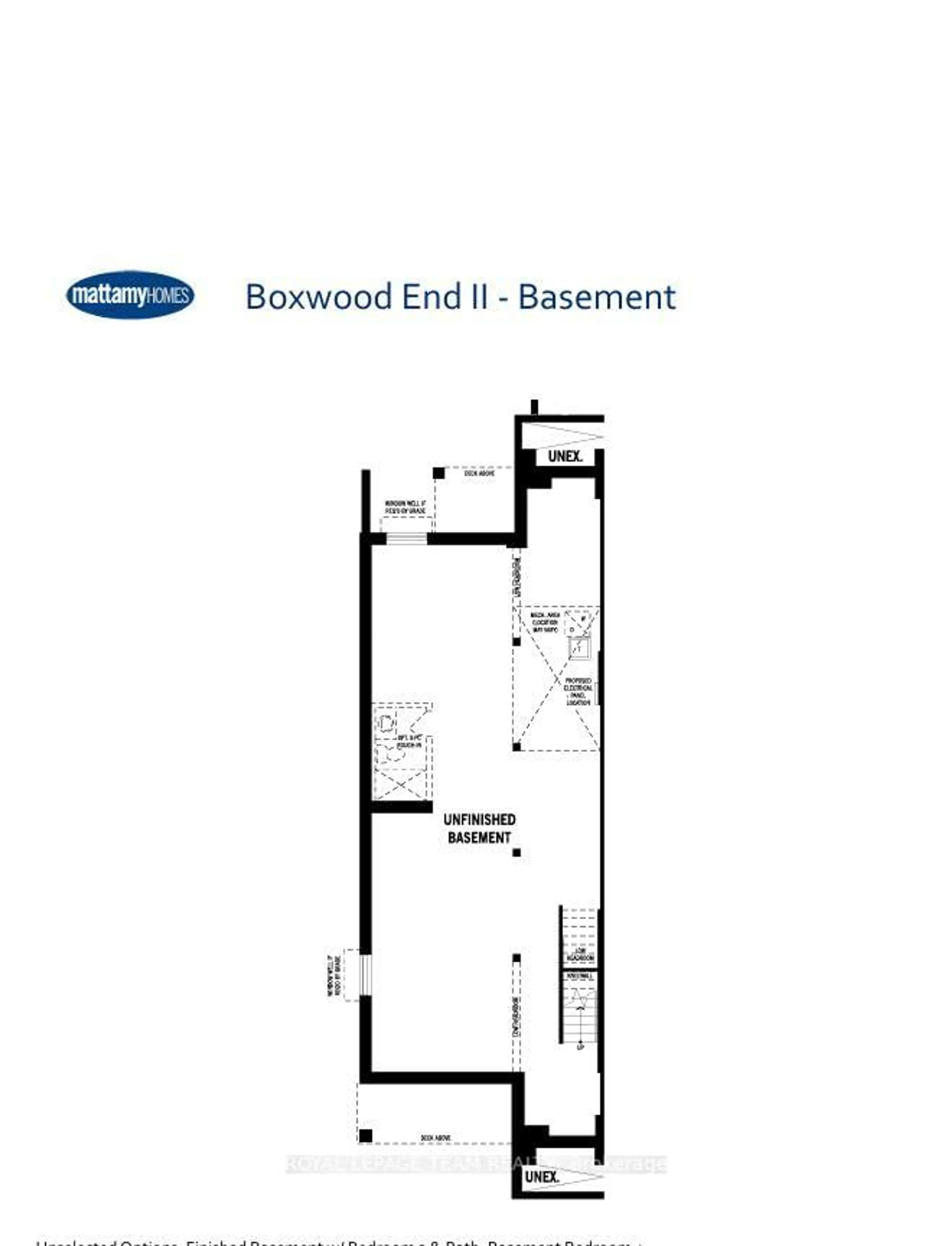 Floor plan for Lot 1515 (Half Moon Bay), Ottawa Ontario K2J 7K6