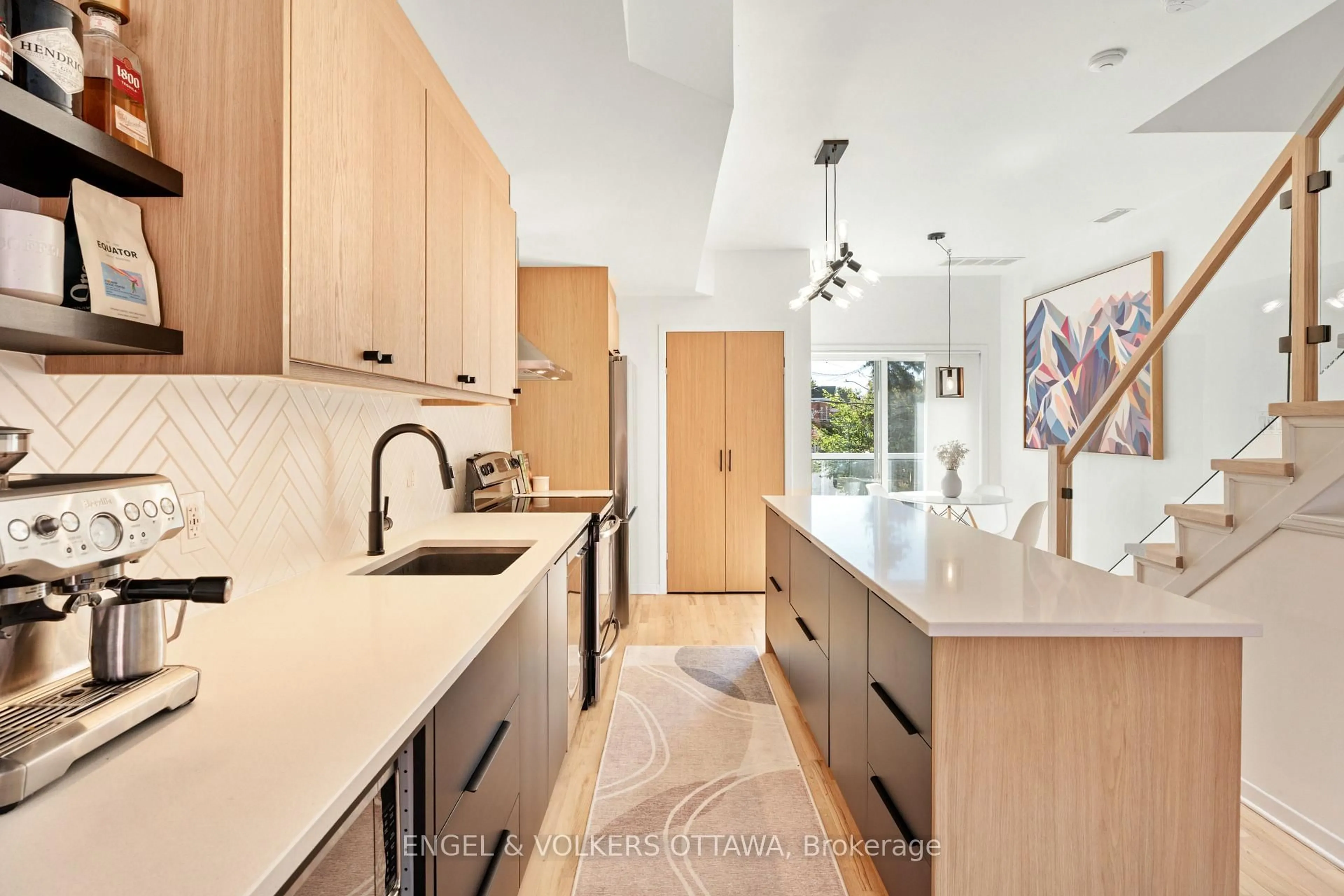 Contemporary kitchen, ceramic/tile floor for 4 Sherbrooke Ave #2, Ottawa Ontario K1Y 1R7