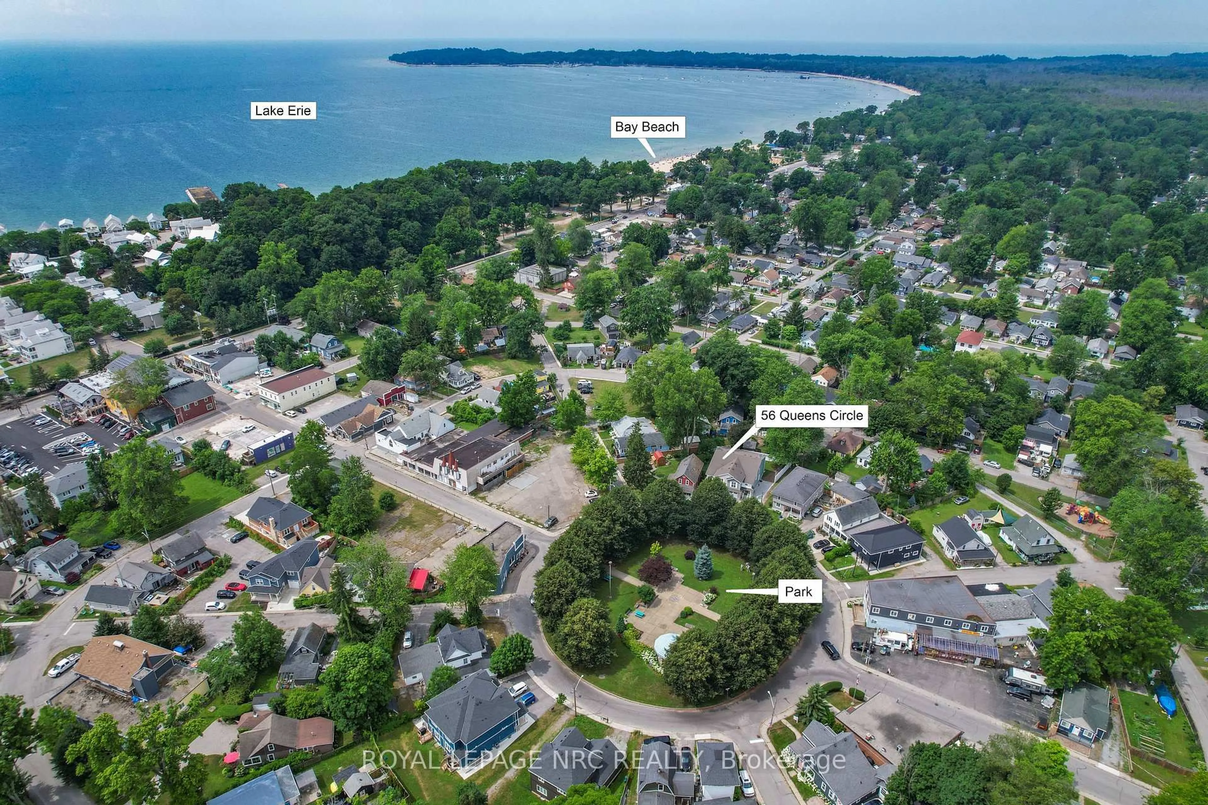 A pic from outside/outdoor area/front of a property/back of a property/a pic from drone, water/lake/river/ocean view for 56 Queens Circ, Fort Erie Ontario L0S 1B0