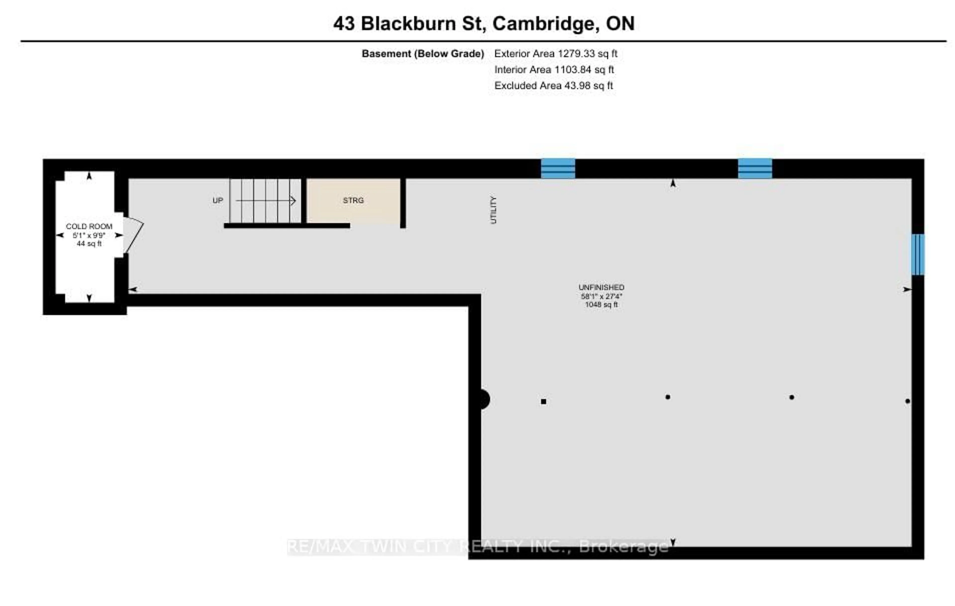 Floor plan for 43 Blackburn St, Cambridge Ontario N2A 0M1