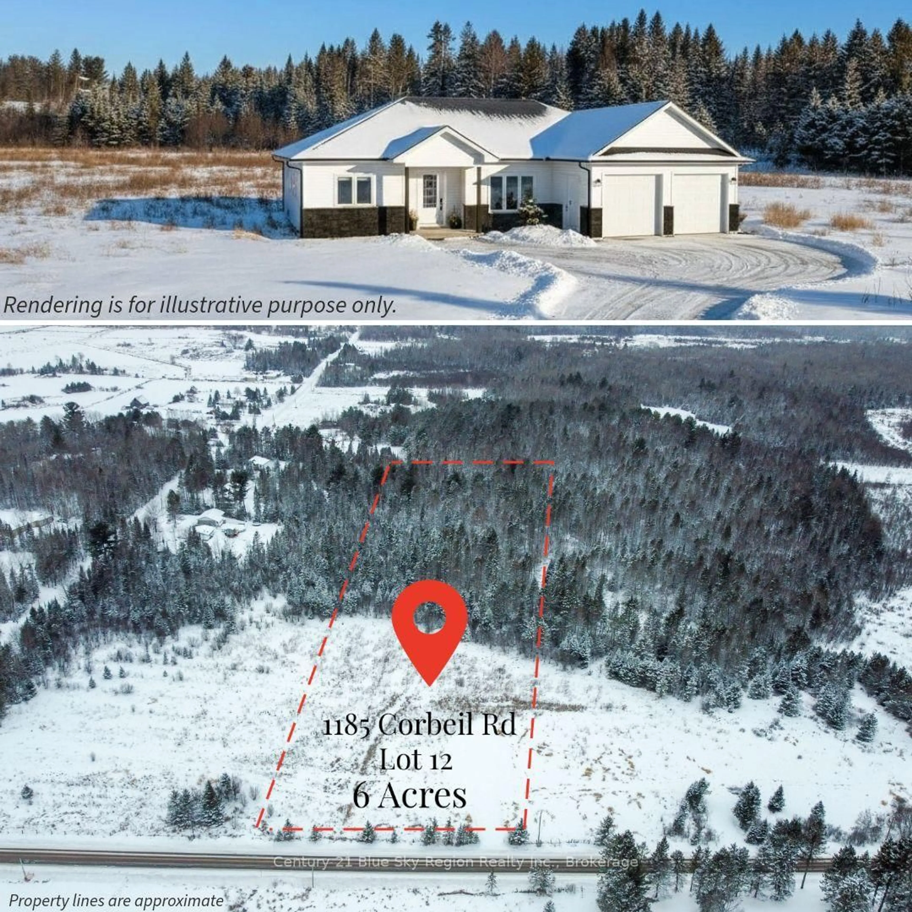 A pic from outside/outdoor area/front of a property/back of a property/a pic from drone, mountain view for 1185 CORBEIL Rd, East Ferris Ontario P0H 1K0