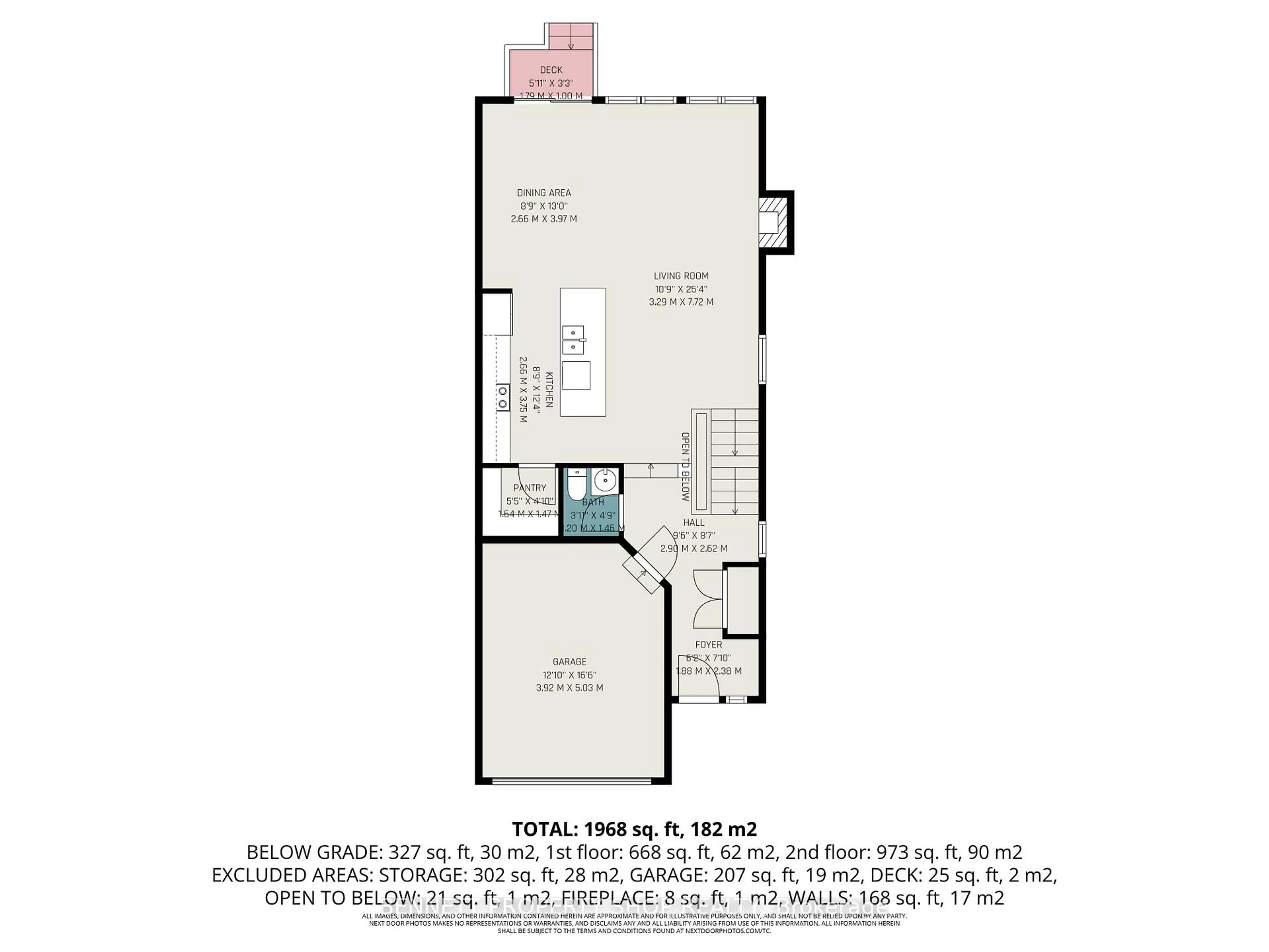 Floor plan for 595 Egret Way, Ottawa Ontario K2C 3H2