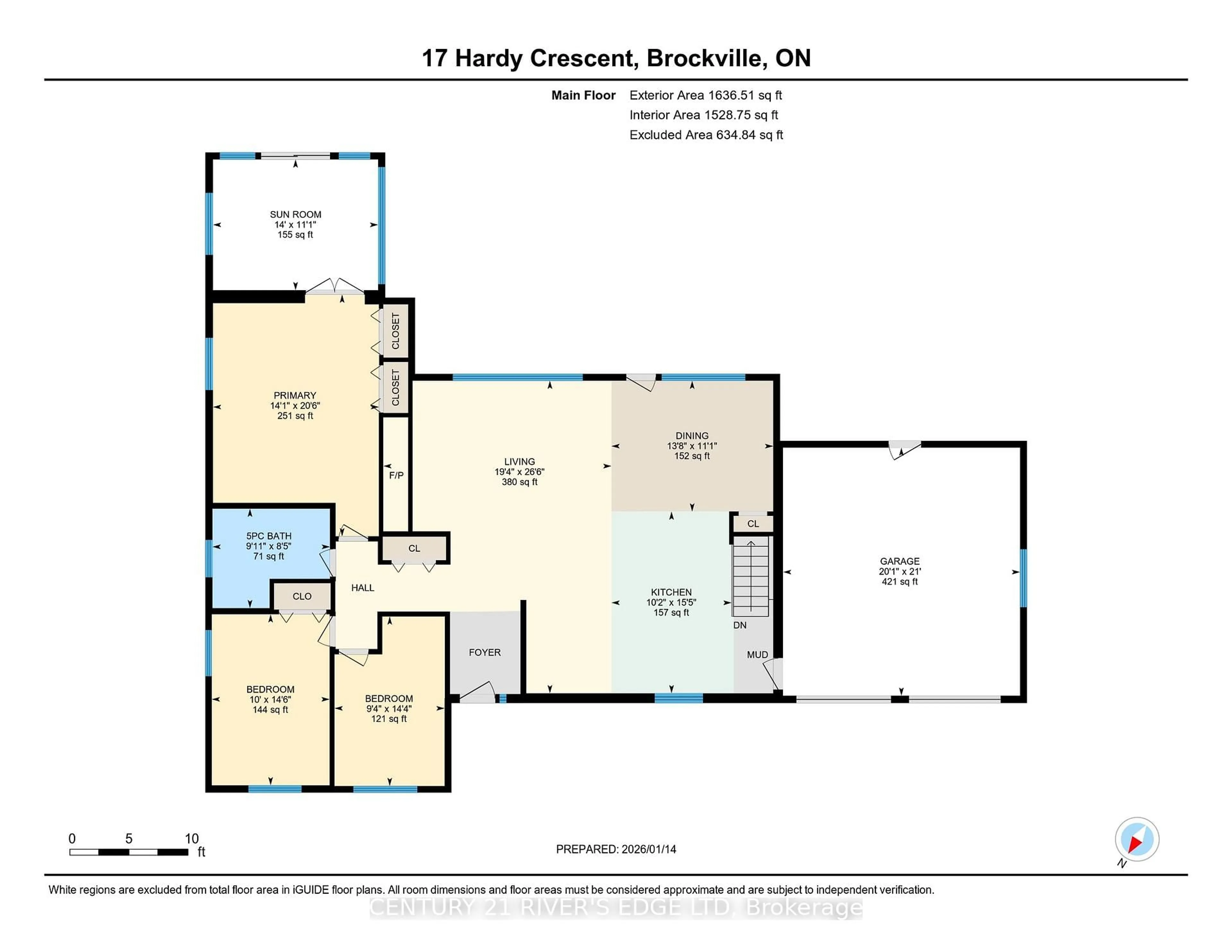 Floor plan for 17 Hardy Cres, Brockville Ontario K6V 3A2