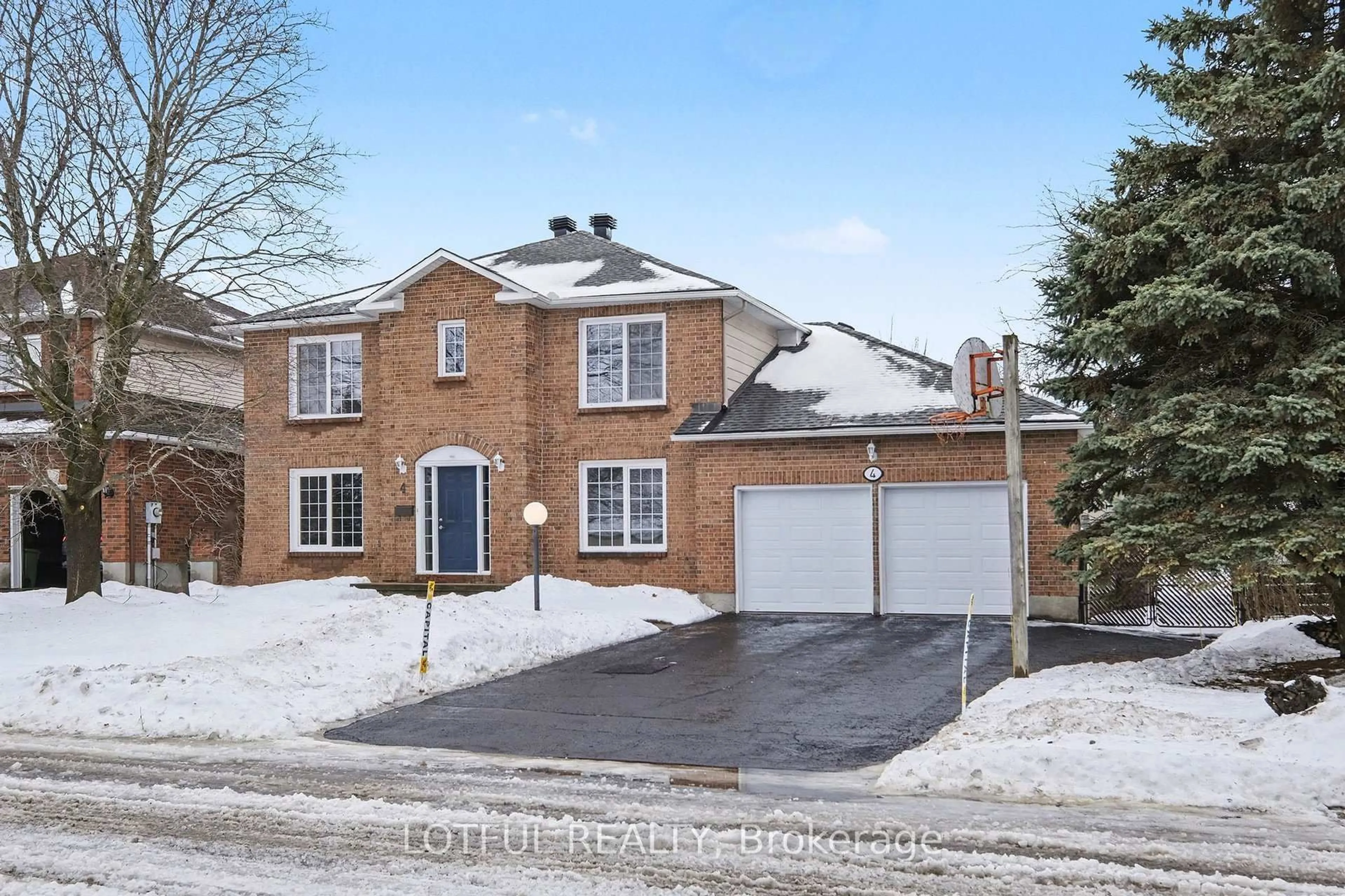 Home with brick exterior material, street for 4 Spindle Way, Stittsville Ontario K2S 1J4