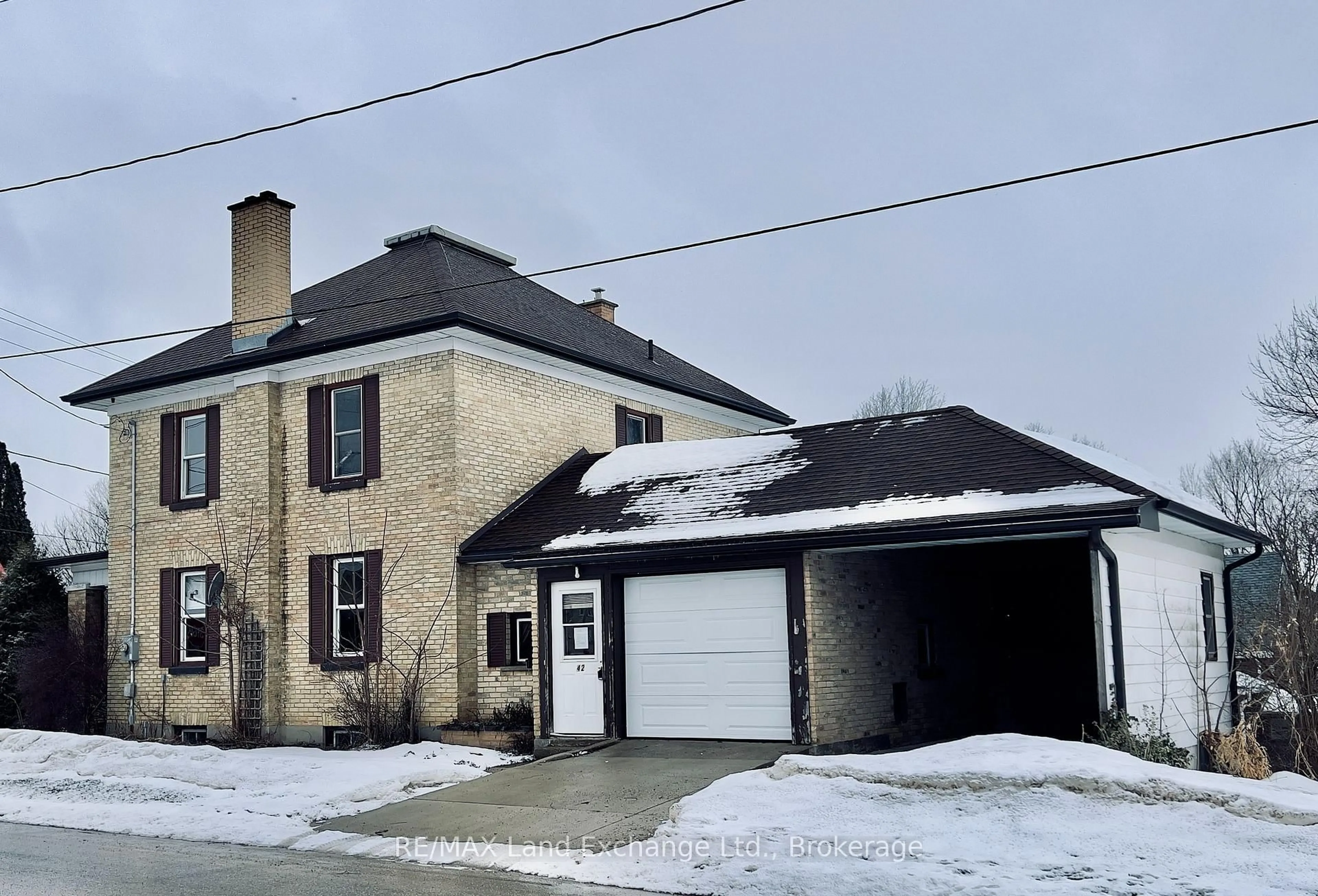 A pic from outside/outdoor area/front of a property/back of a property/a pic from drone, street for 42 Elora St, South Bruce Ontario N0G 2J0