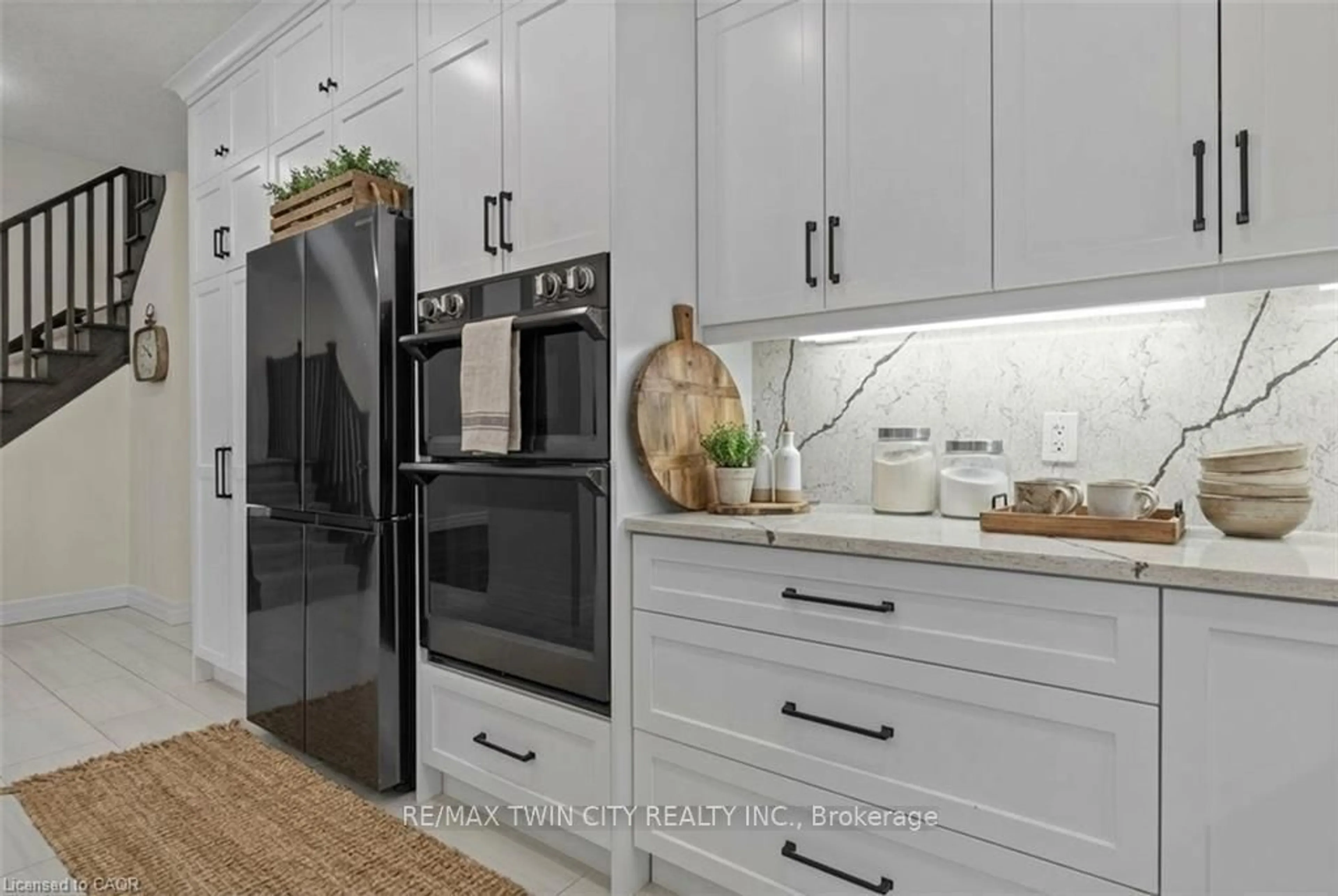 Contemporary kitchen, ceramic/tile floor for 352 Chokecherry Cres, Waterloo Ontario N2V 0H1