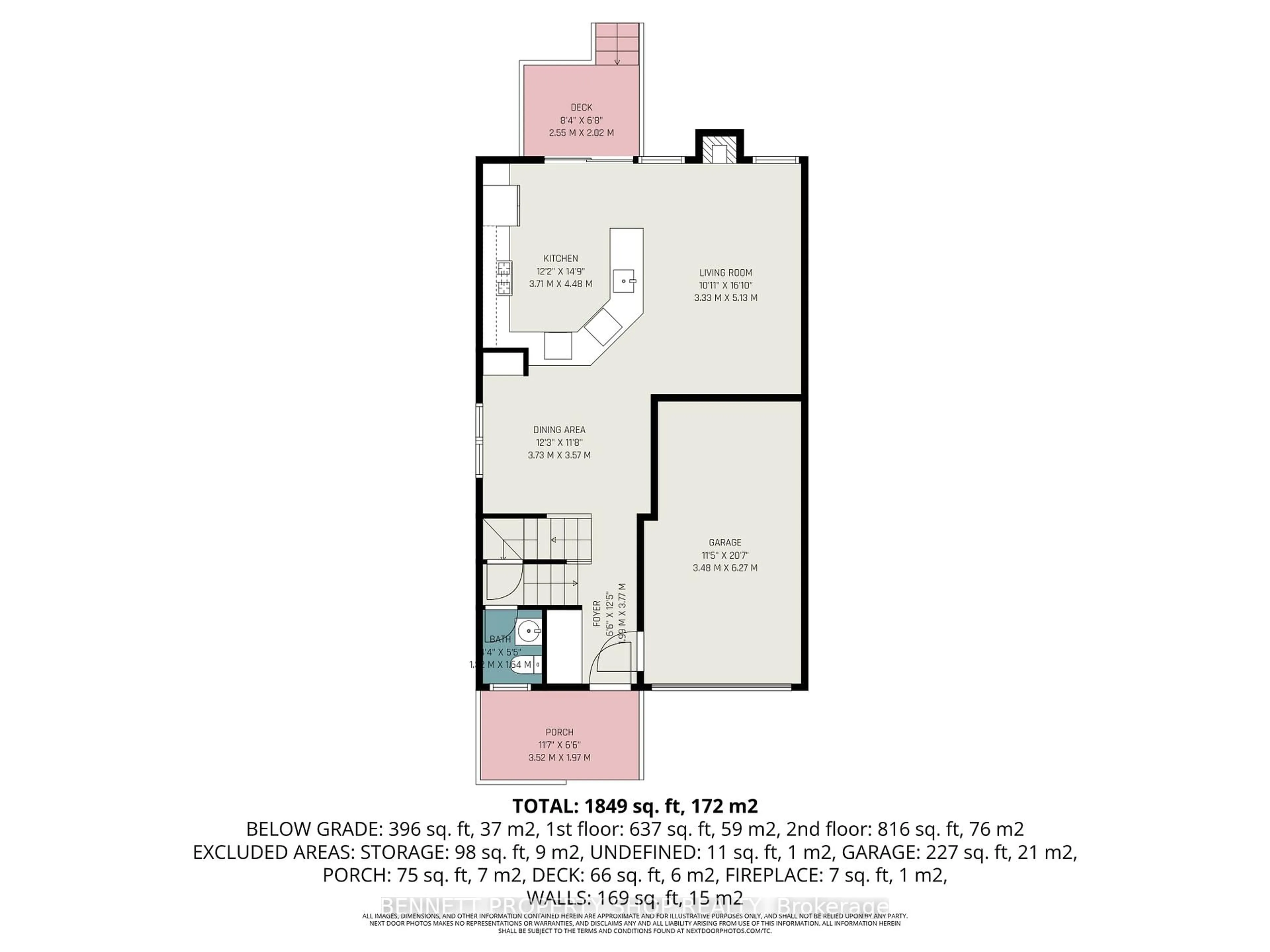 Floor plan for 427 Montserrat St, Ottawa Ontario K2S 0L6