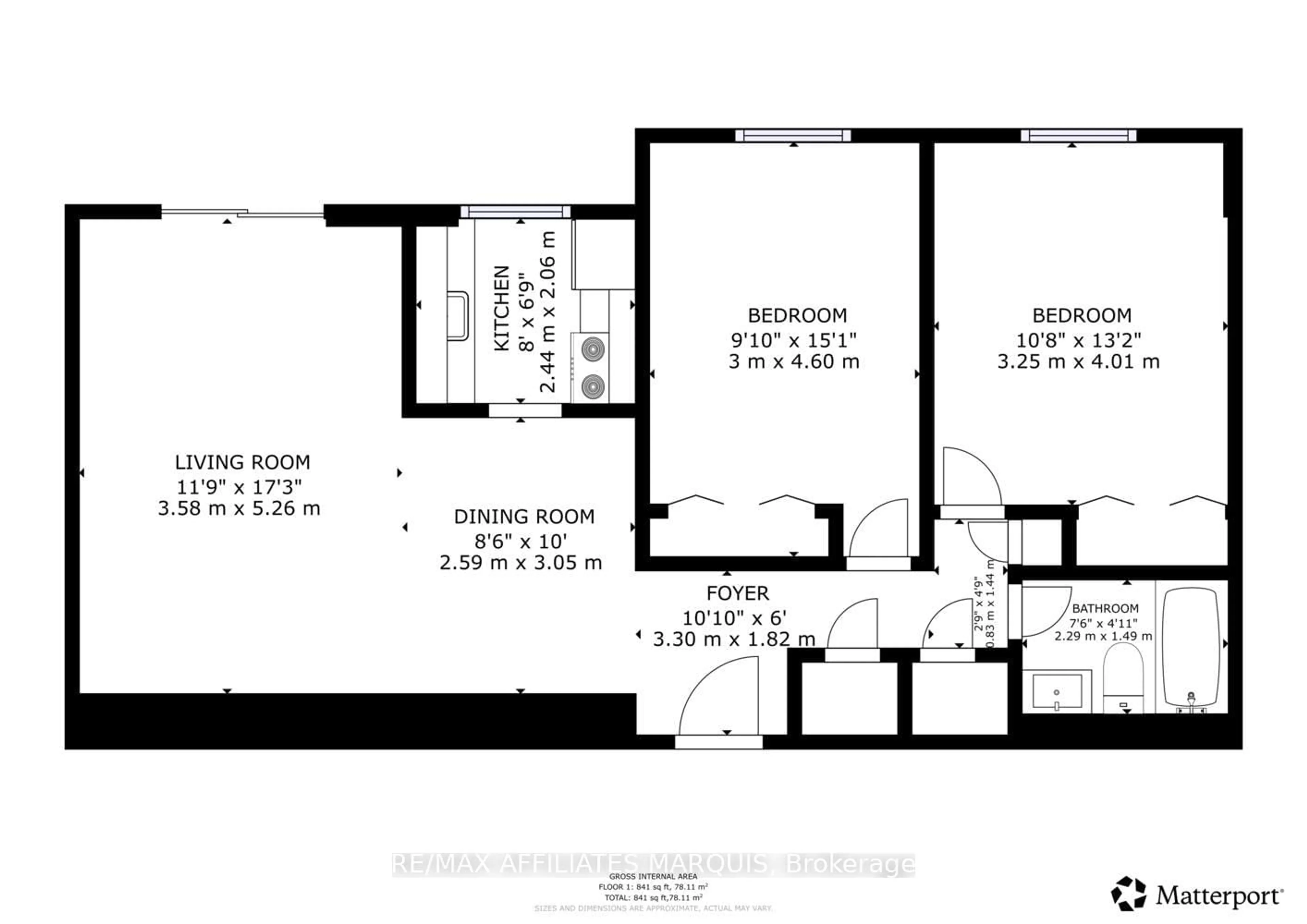 Floor plan for 41 Sunset Blvd #204, Perth Ontario K7H 3H8