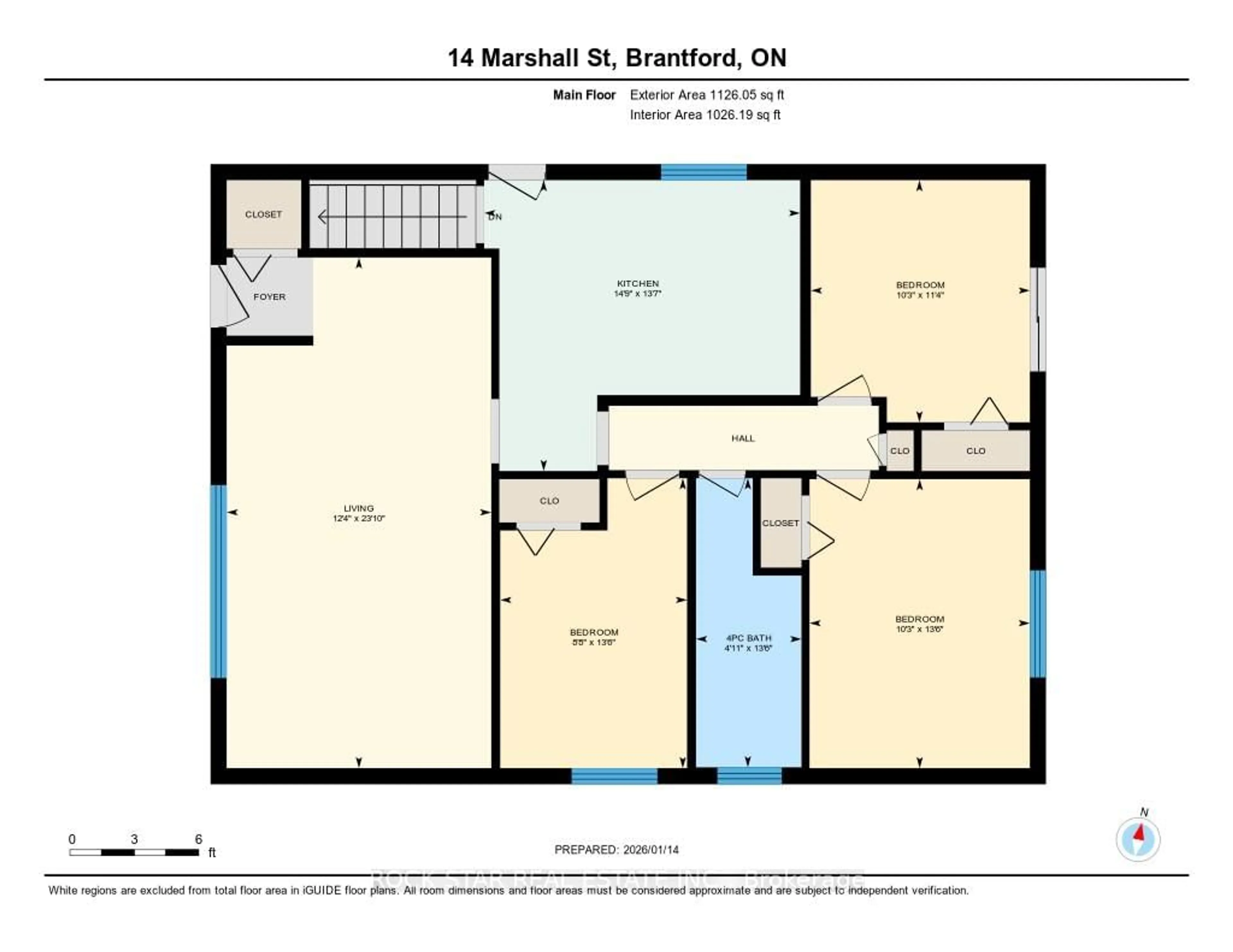 Floor plan for 15 Marshall St, Brantford Ontario N3R 3C8