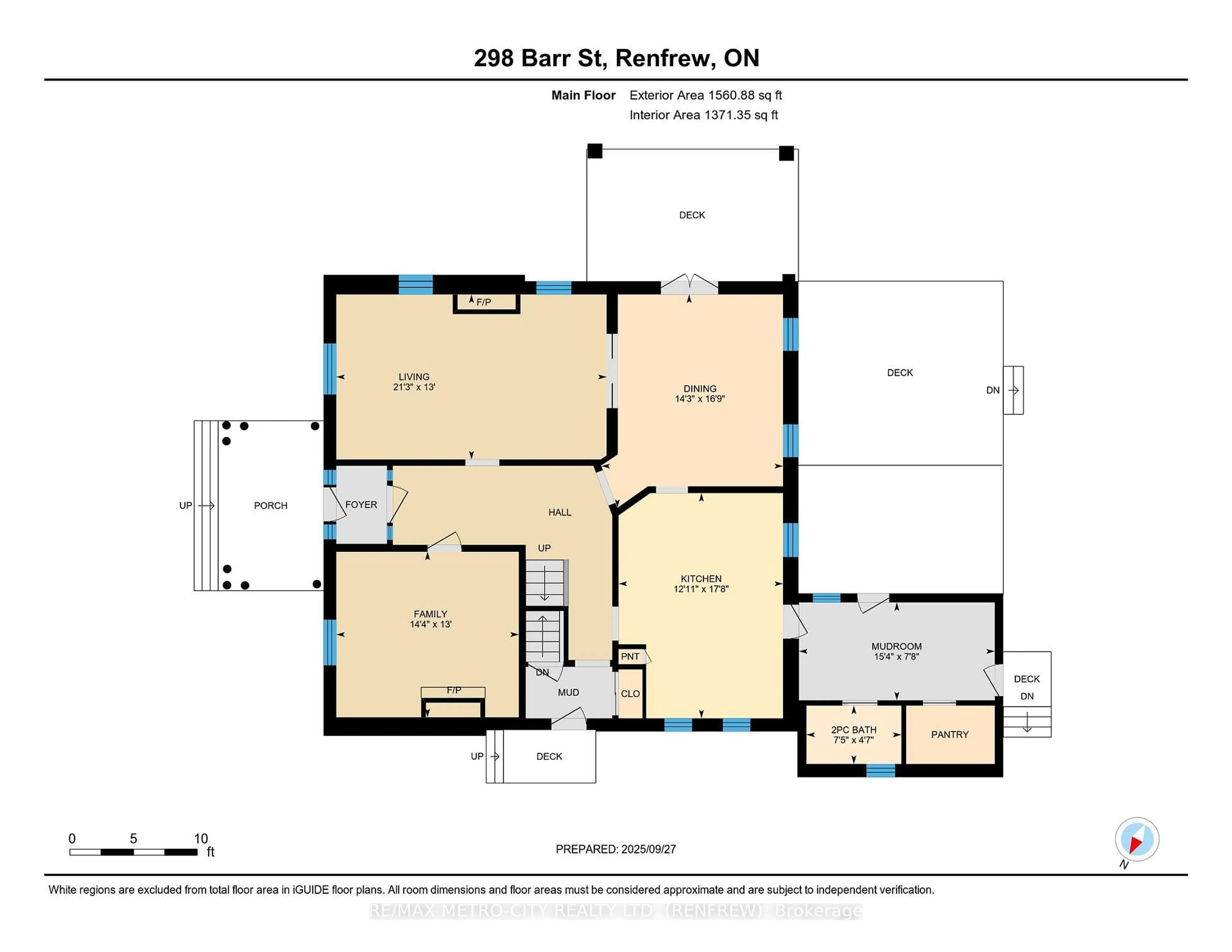 Floor plan for 298 Barr St, Renfrew Ontario K7V 1J8