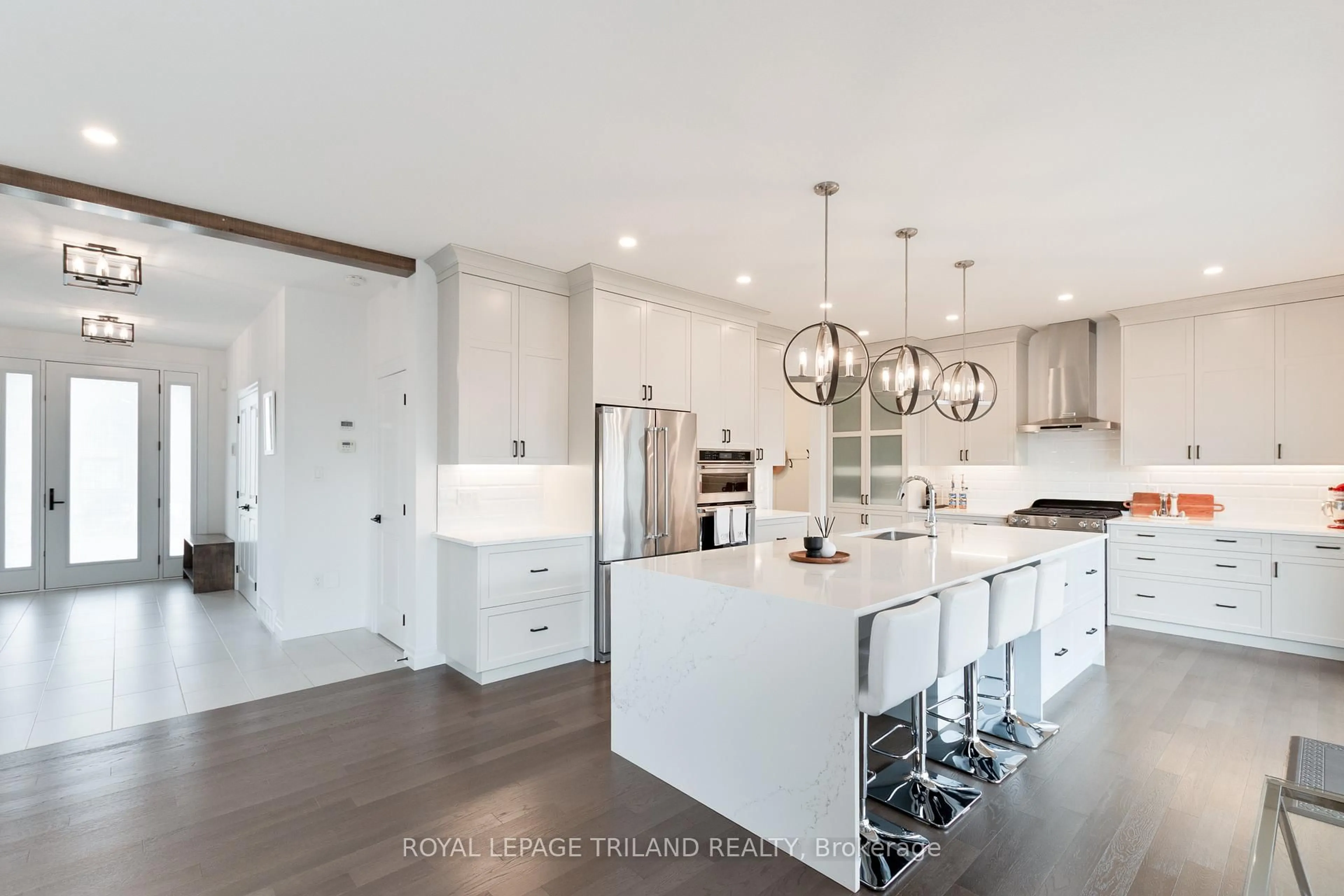 Open concept kitchen, ceramic/tile floor for 6447 Storey Chse, London South Ontario N6P 0G3
