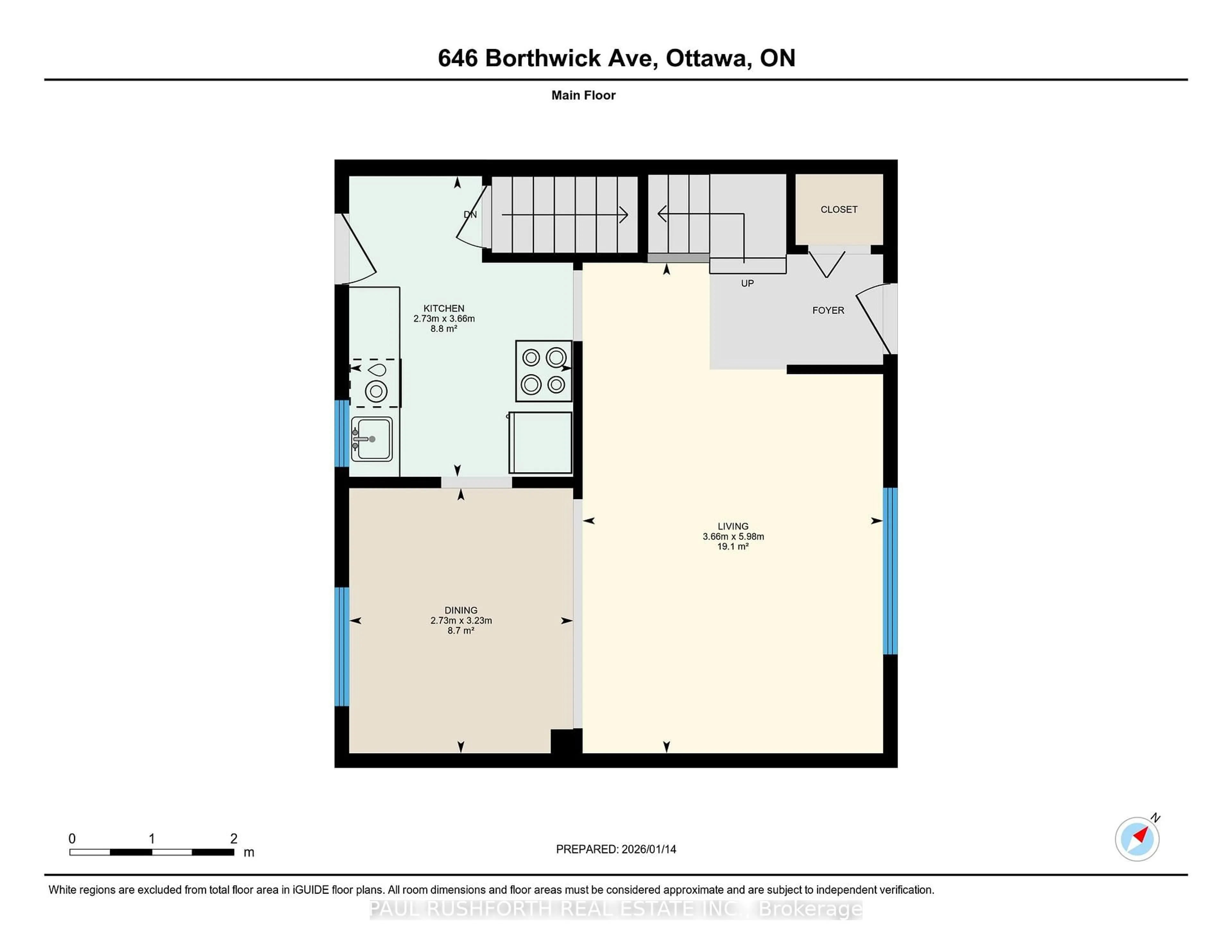 Floor plan for 646 Borthwick Ave, Ottawa Ontario K1K 2L9