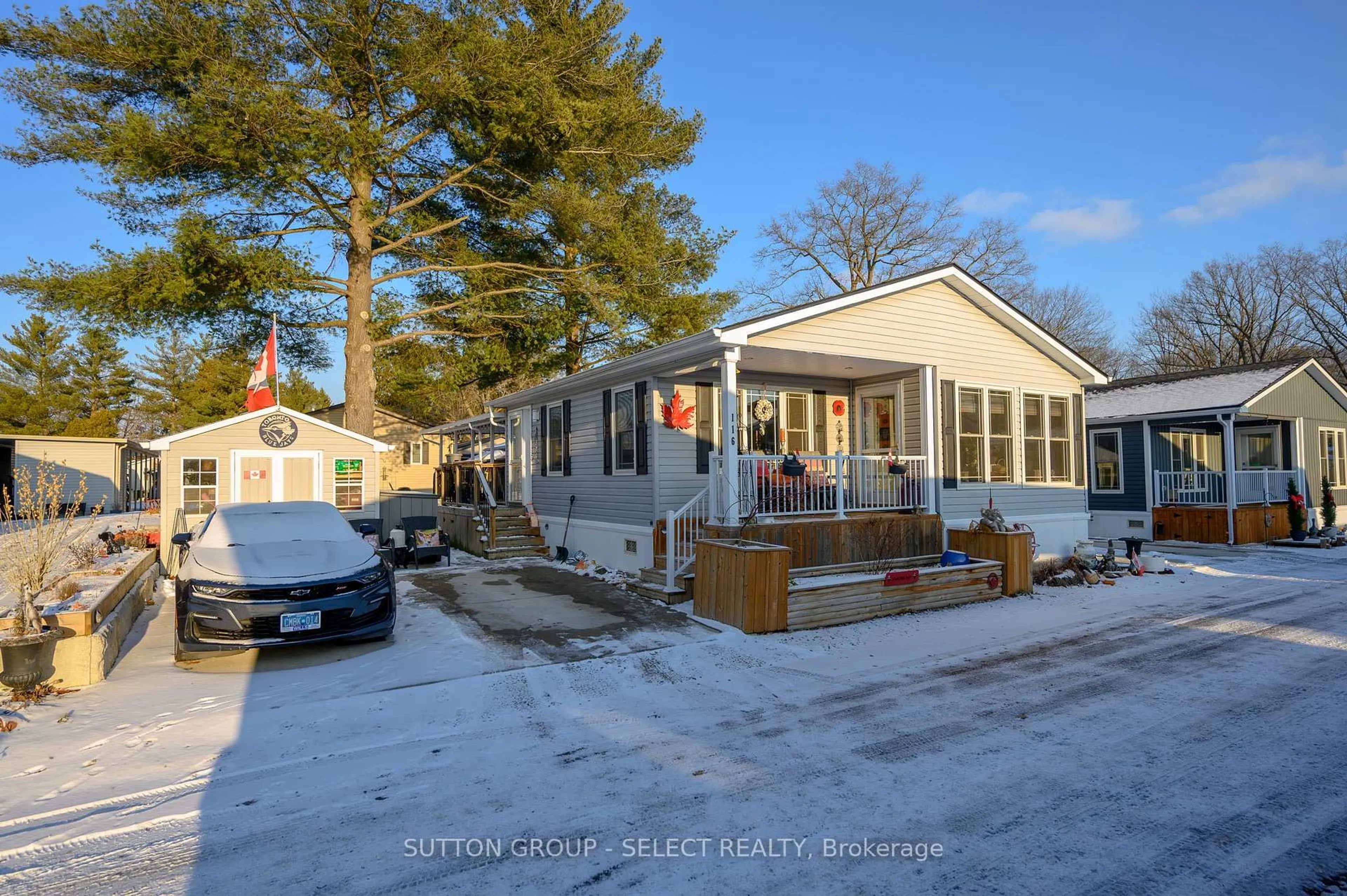 A pic from outside/outdoor area/front of a property/back of a property/a pic from drone, street for 22790 Amiens Rd #116, Middlesex Centre Ontario N0L 1R0