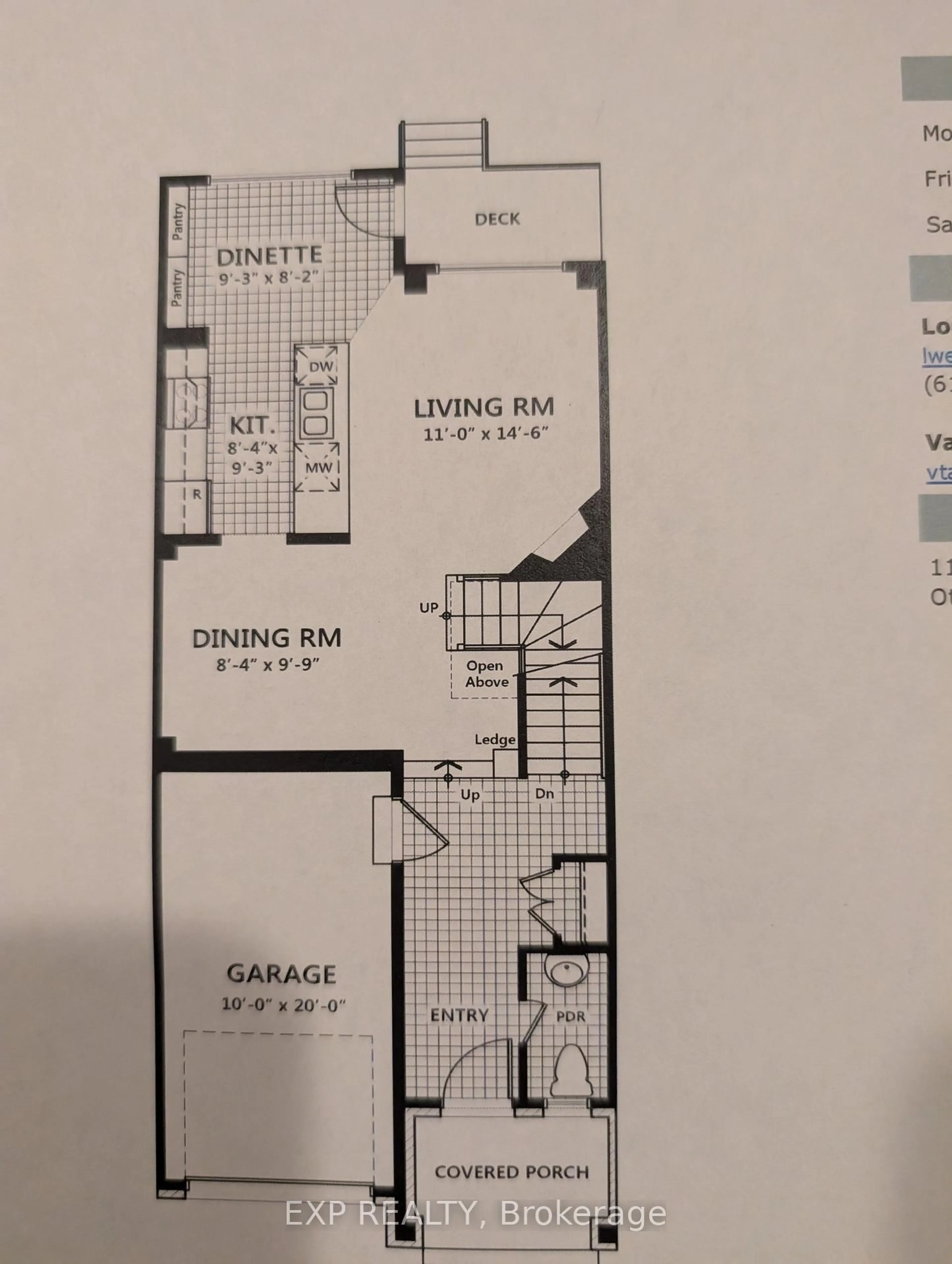 Floor plan for 357 Alasken Dr, Ottawa Ontario K1T 0M4