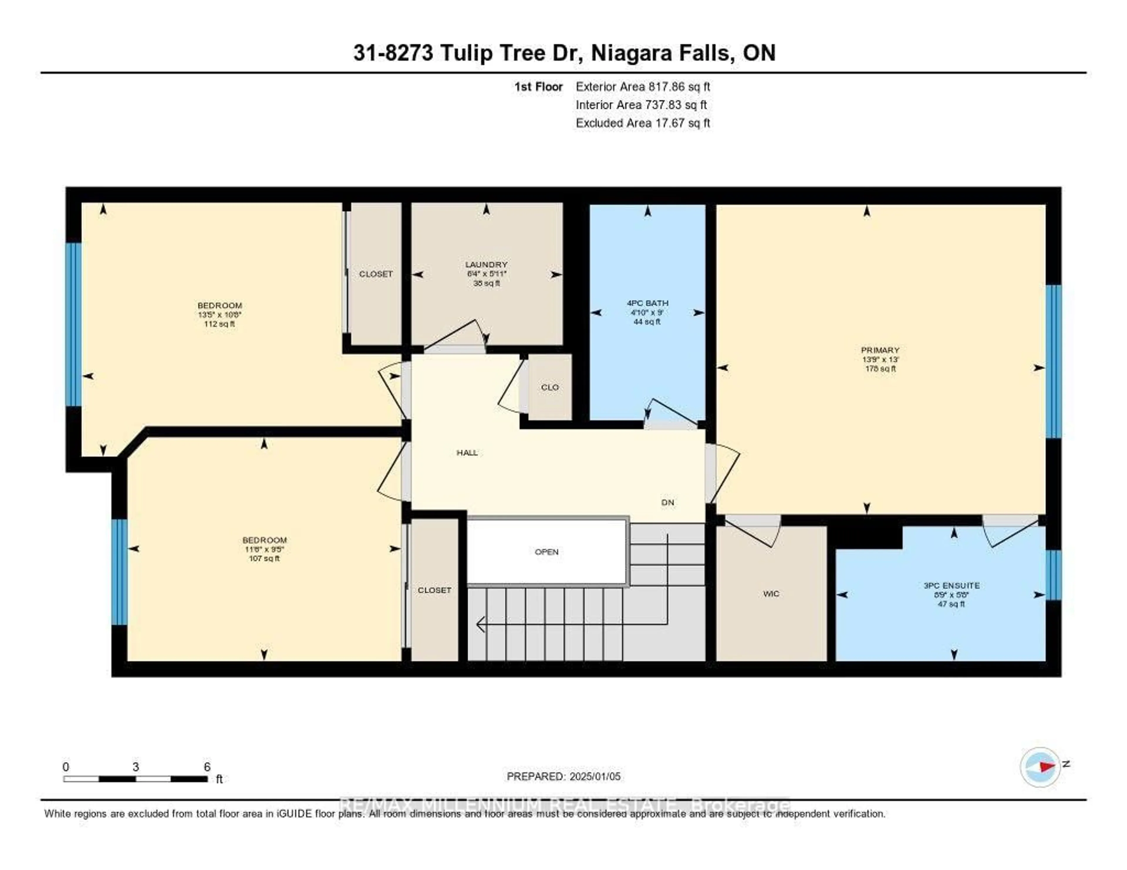 Floor plan for 8273 Tulip Tree Dr #31, Niagara Falls Ontario L2H 3S8