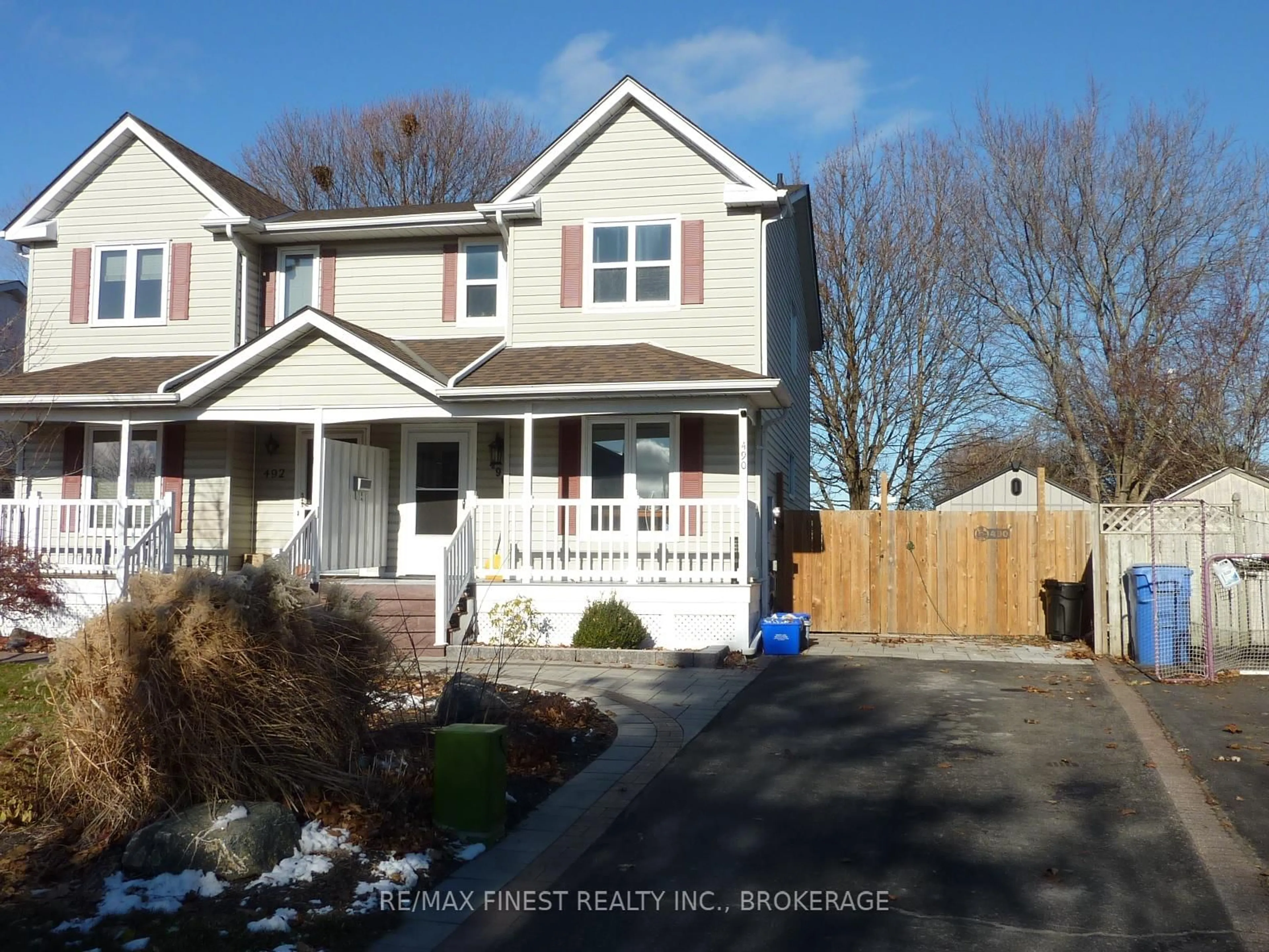 Home with vinyl exterior material, street for 490 Grandtrunk Ave, Kingston Ontario K7M 8P6