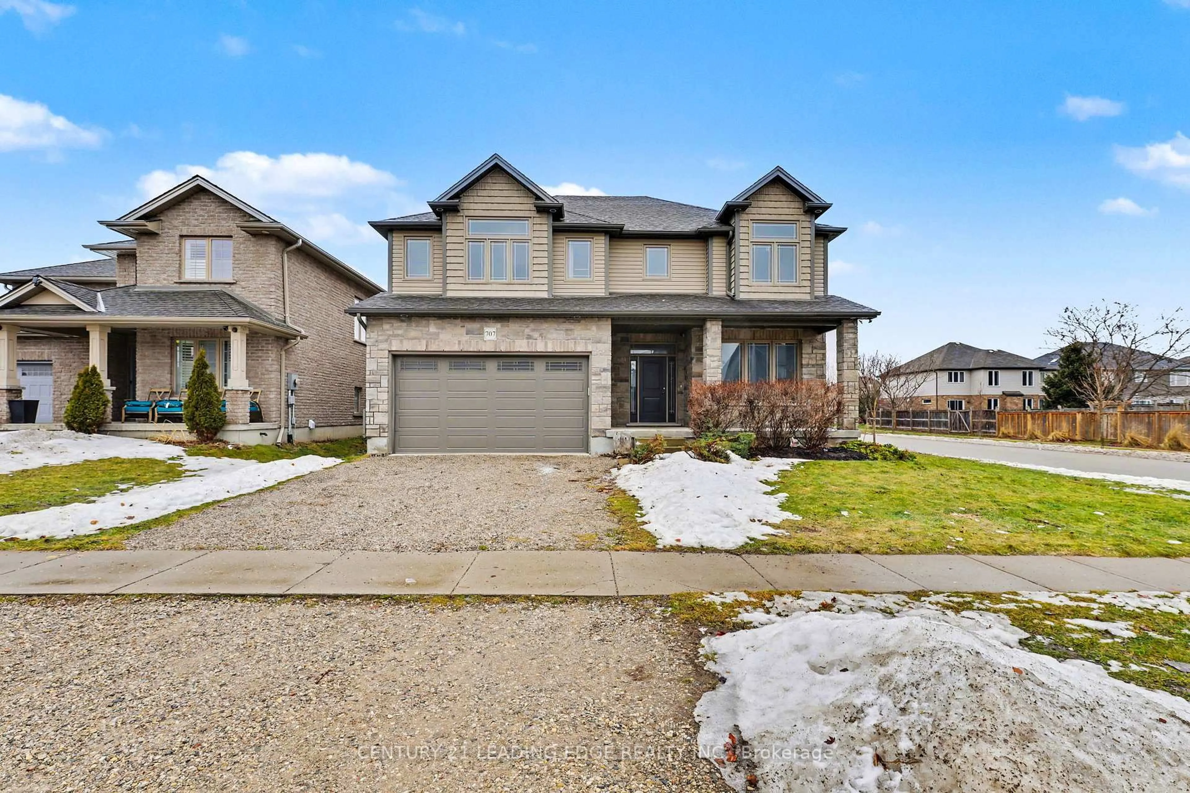 Home with brick exterior material, street for 707 Halifax Rd, Woodstock Ontario N4T 0C5