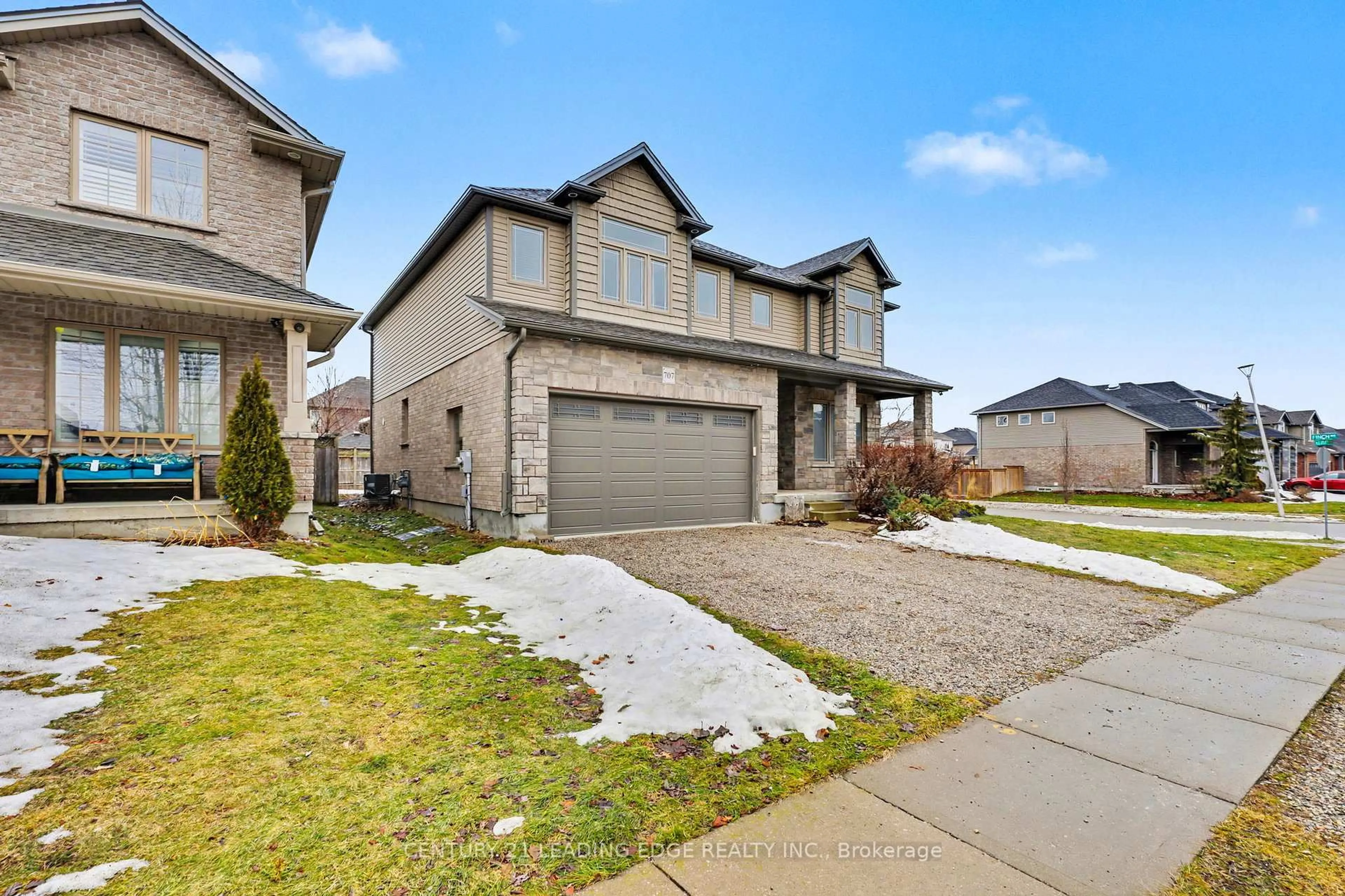 Home with brick exterior material, street for 707 Halifax Rd, Woodstock Ontario N4T 0C5